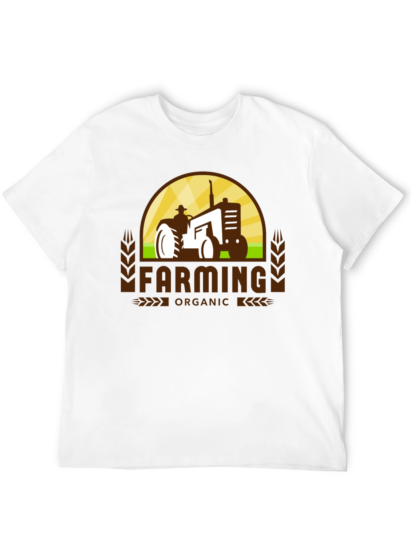 Organic Farming Tractor Graphic T-Shirt