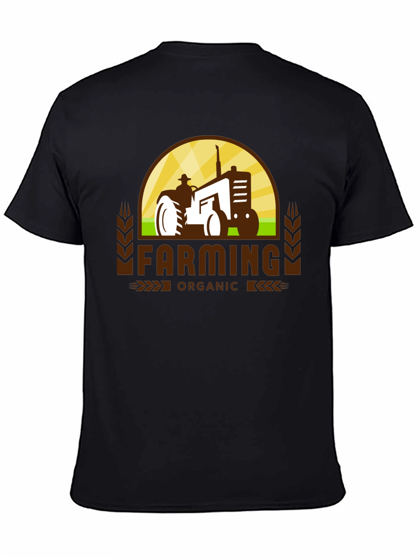Organic Farming Tractor Graphic T-Shirt
