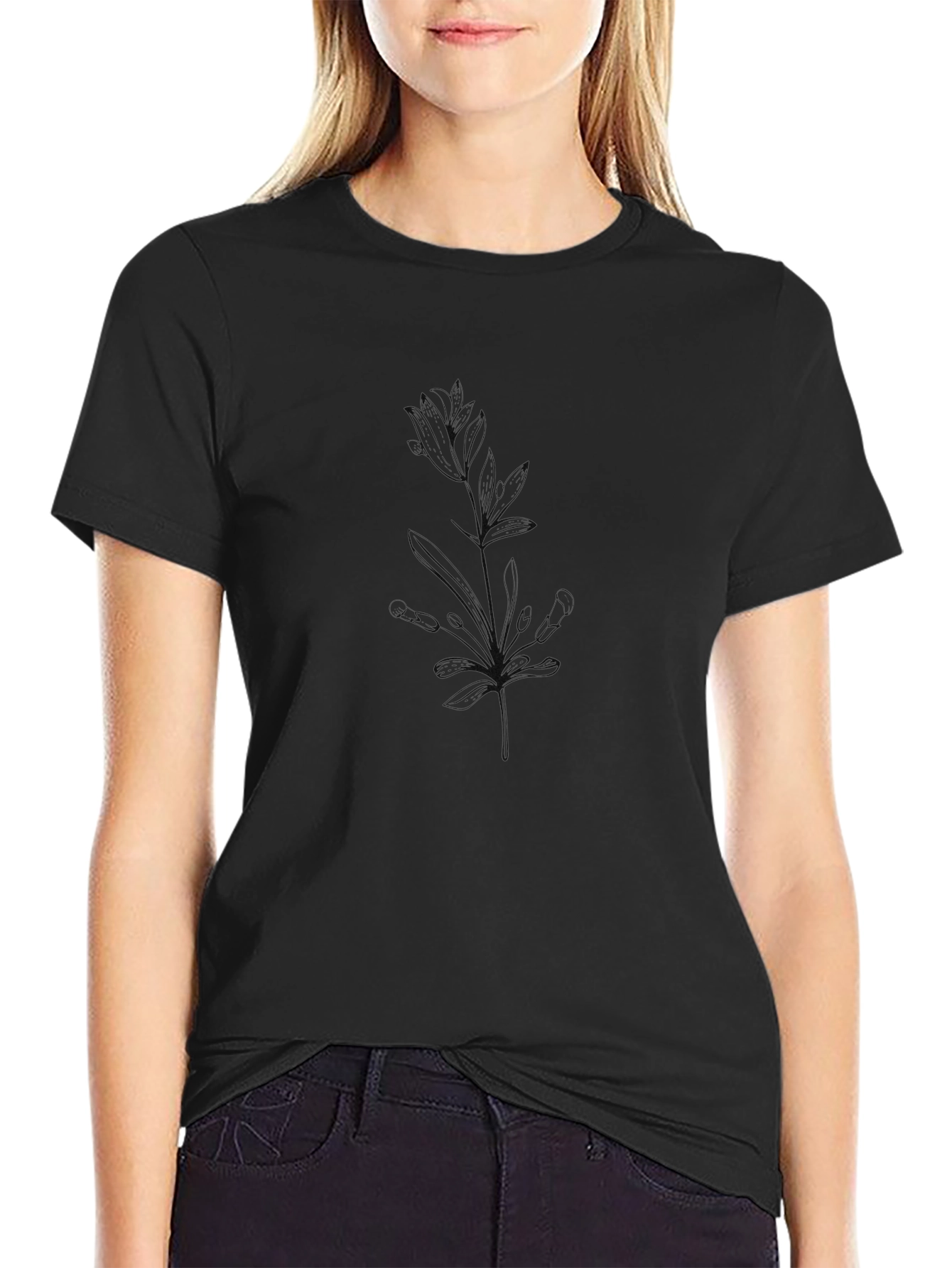 Mens Black Graphic Tee