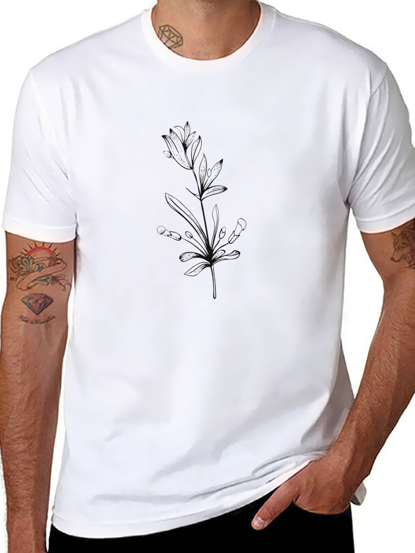 Mens Black Graphic Tee