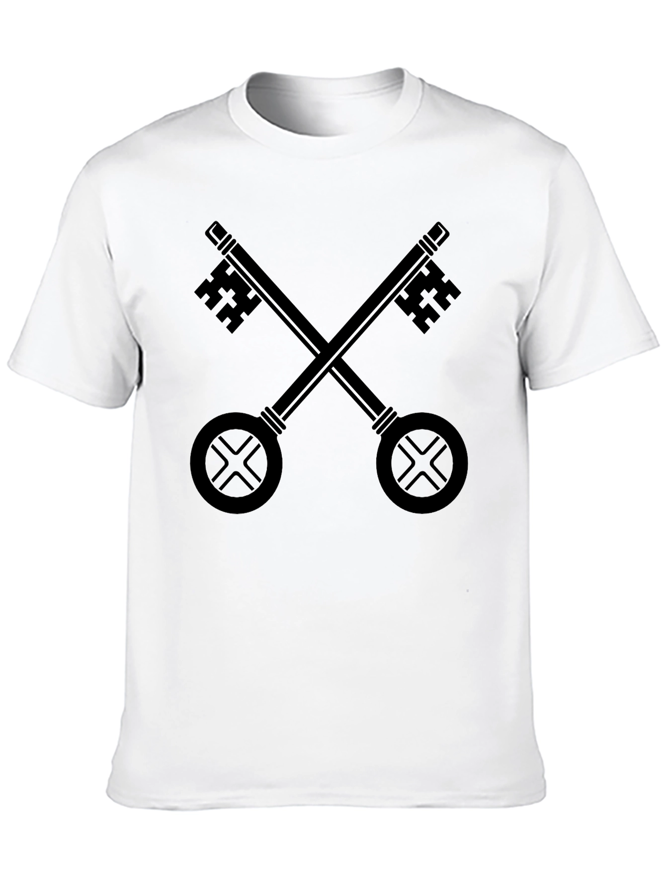 Crossed Keys Graphic T-Shirt - Black
