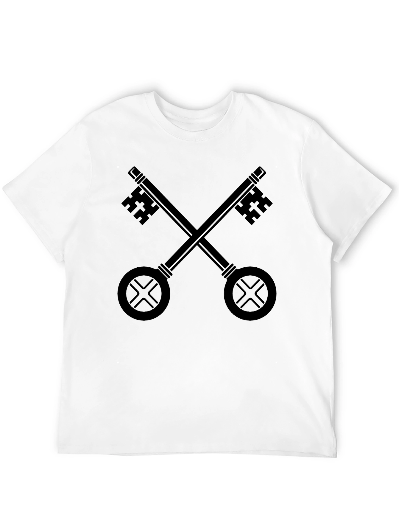 Crossed Keys Graphic T-Shirt - Black