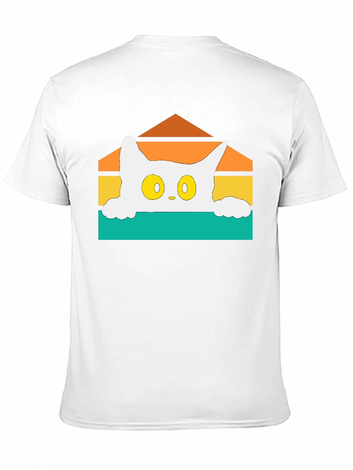 Retro Cat Peek T-Shirt - Black