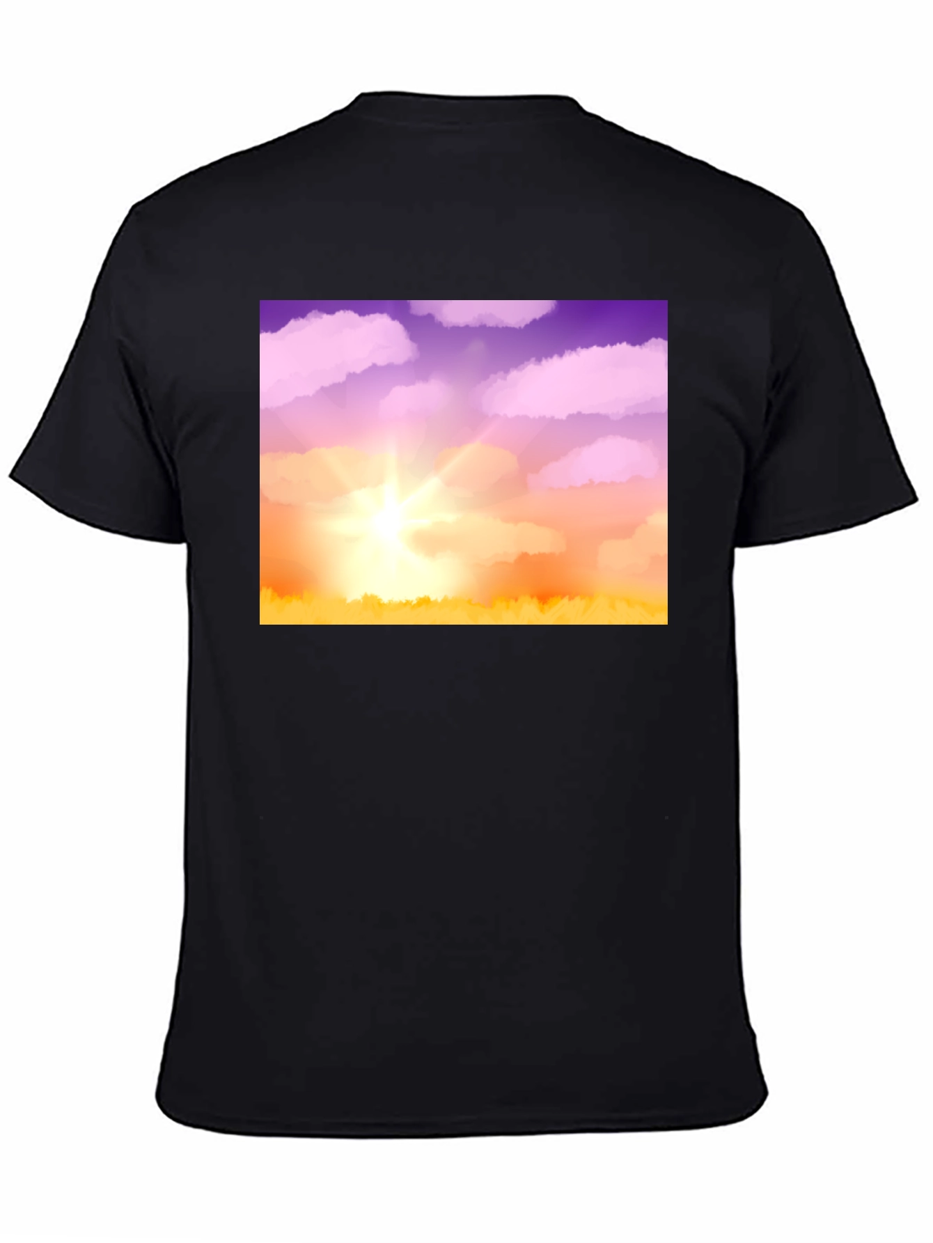 Sunrise Sky T-Shirt - Soft Black Cotton Blend