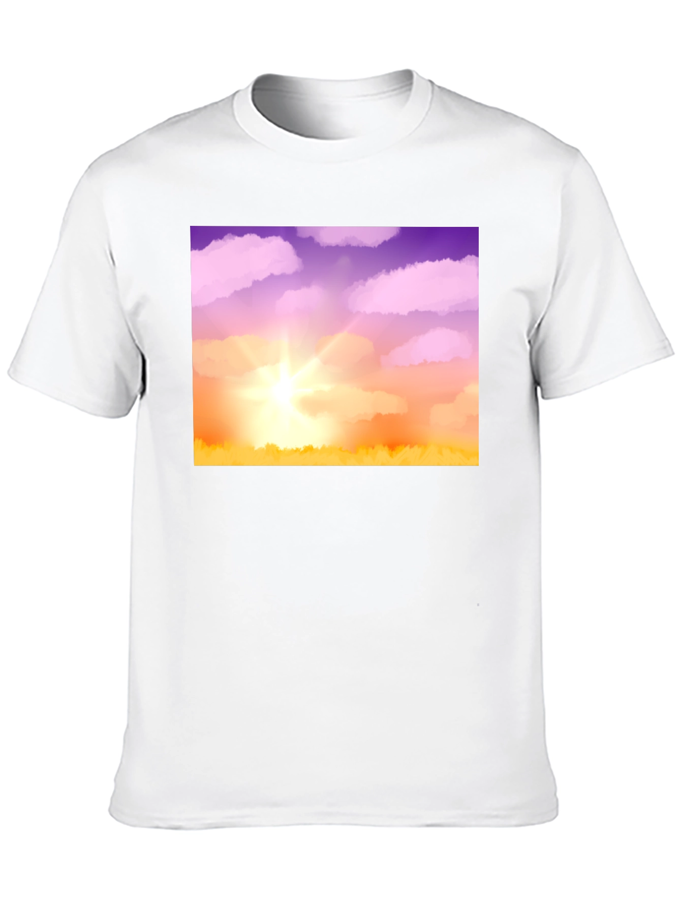 Sunrise Sky T-Shirt - Soft Black Cotton Blend