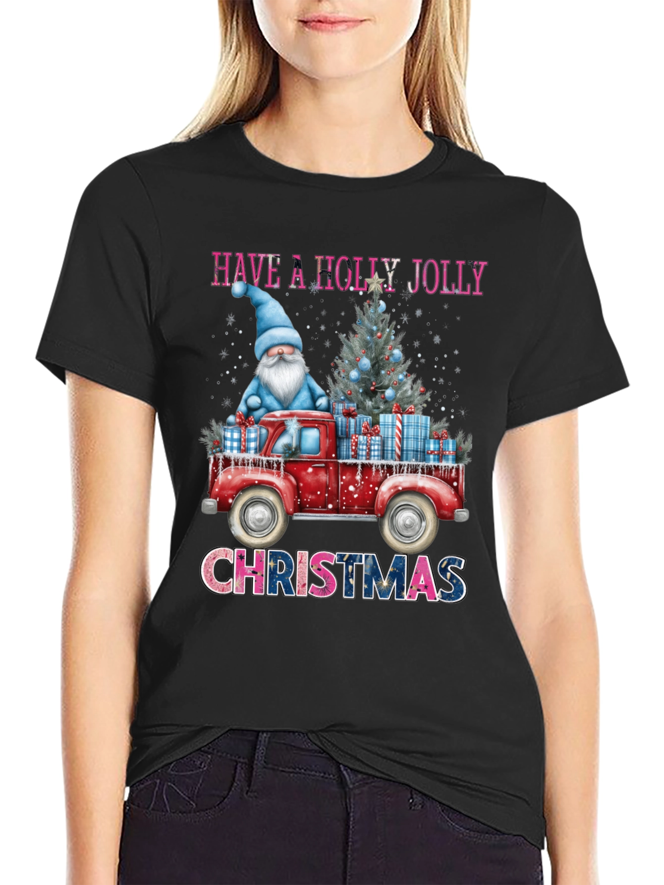 Holly Jolly Christmas T-Shirt - Gnome Truck