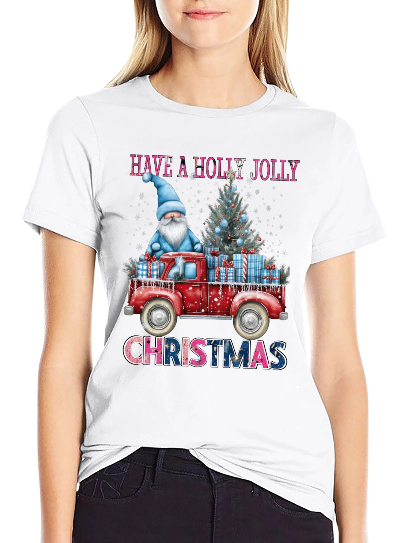 Holly Jolly Christmas T-Shirt - Gnome Truck