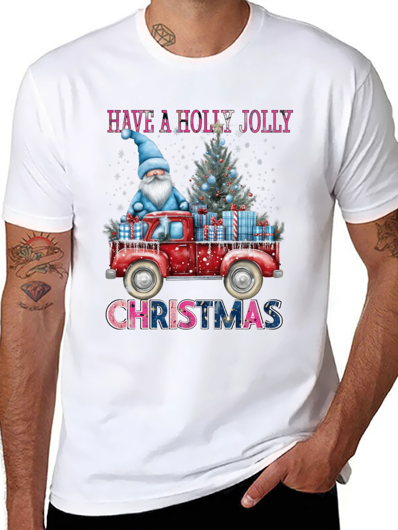 Holly Jolly Christmas T-Shirt - Gnome Truck