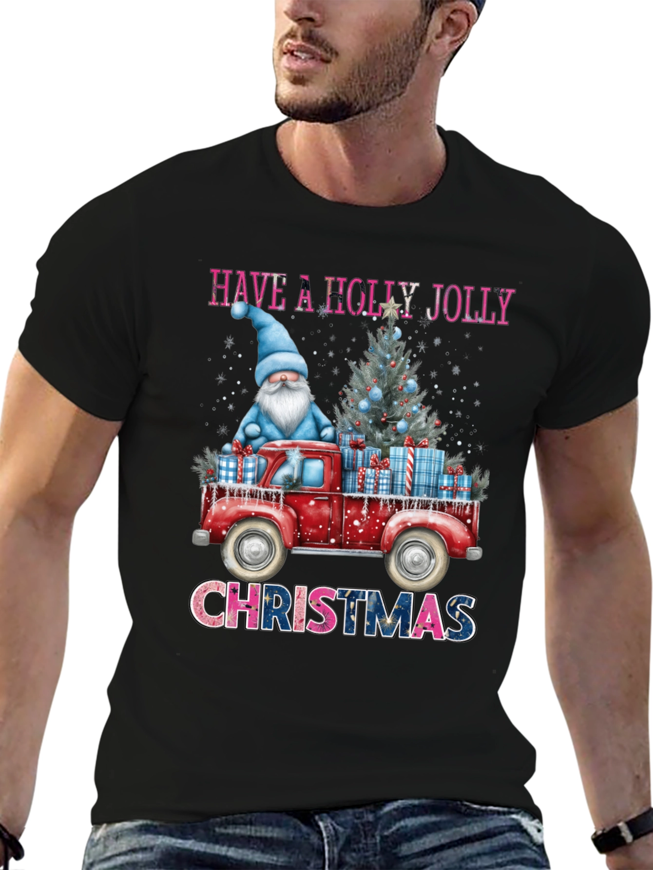 Holly Jolly Christmas T-Shirt - Gnome Truck