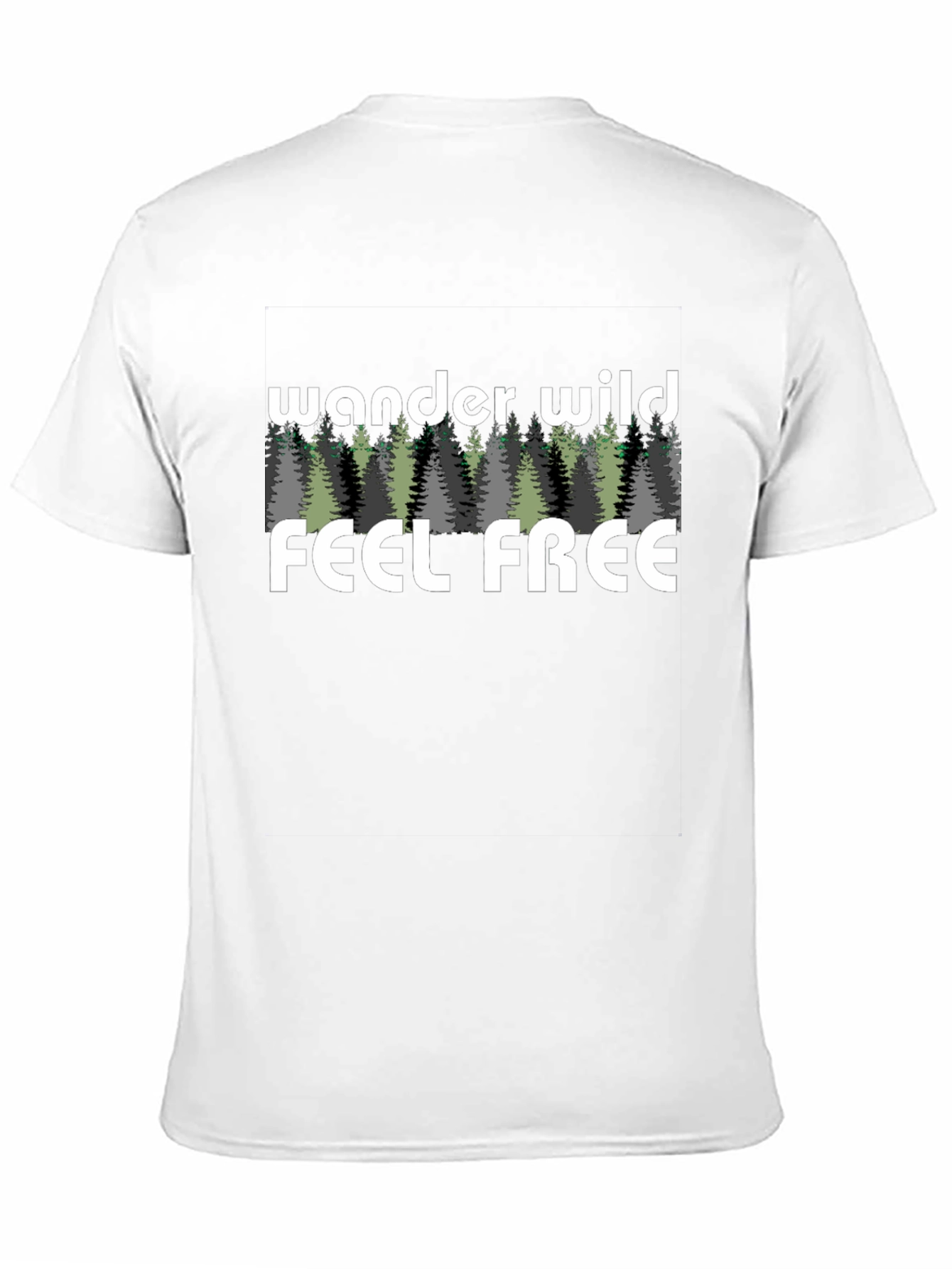 Wander Wild Feel Free Graphic Black T-Shirt