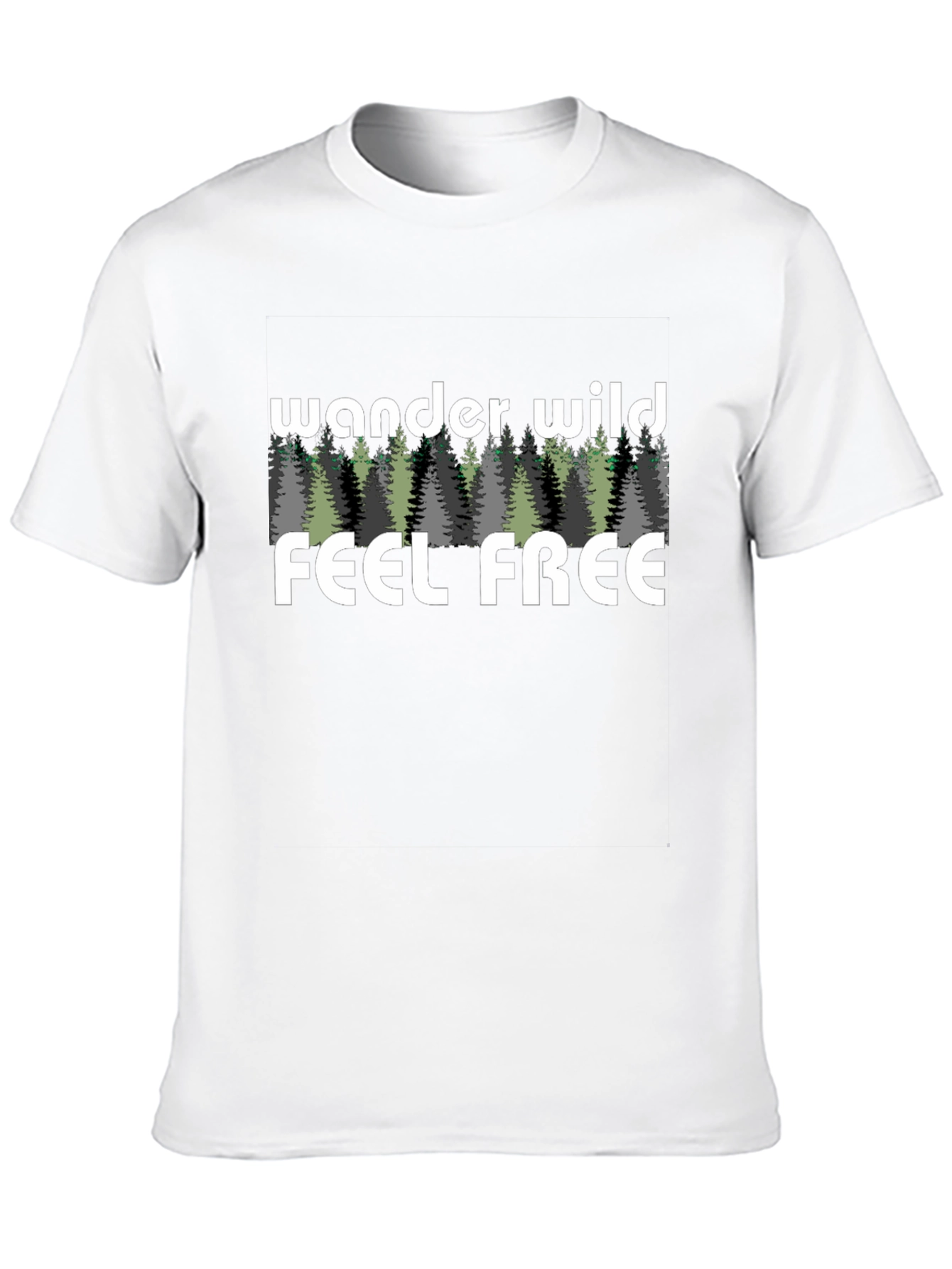 Wander Wild Feel Free Graphic Black T-Shirt