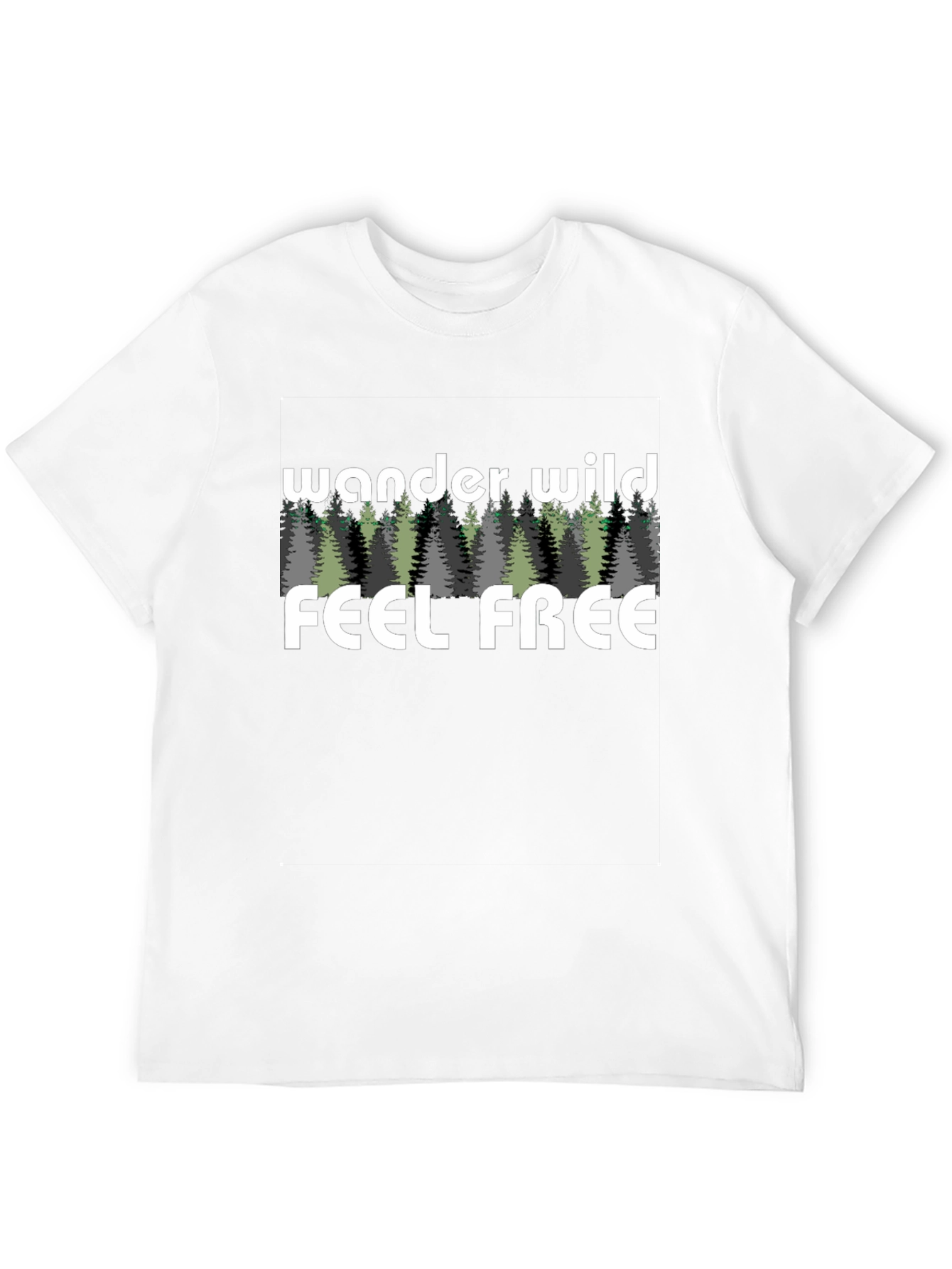 Wander Wild Feel Free Graphic Black T-Shirt