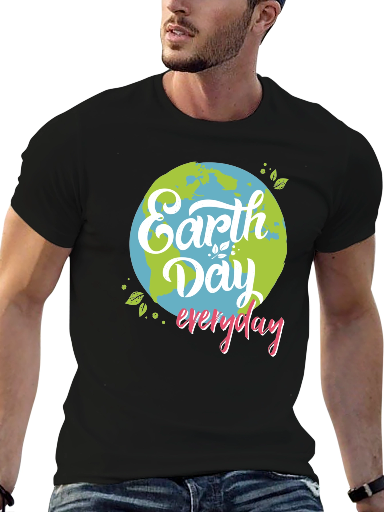 Earth Day Everyday Graphic Tee - Black