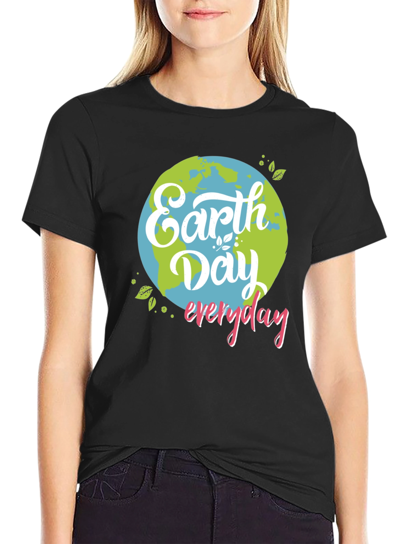 Earth Day Everyday Graphic Tee - Black