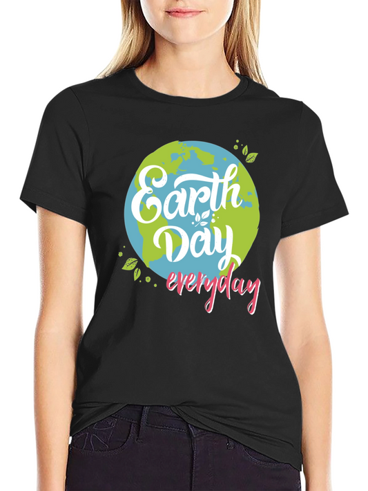 Earth Day Everyday Graphic Tee - Black