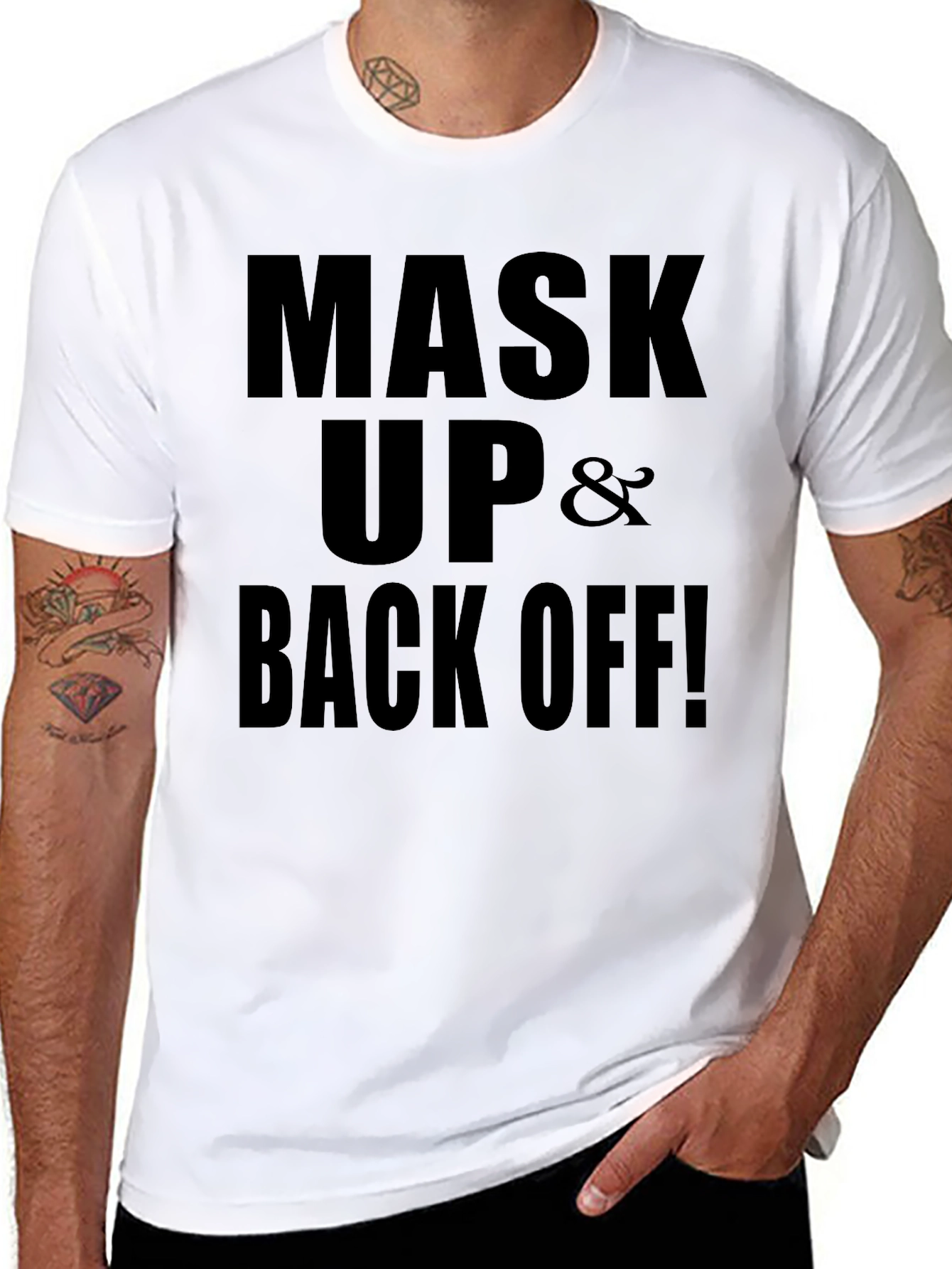 Mask Up and Back Off! Graphic Tee