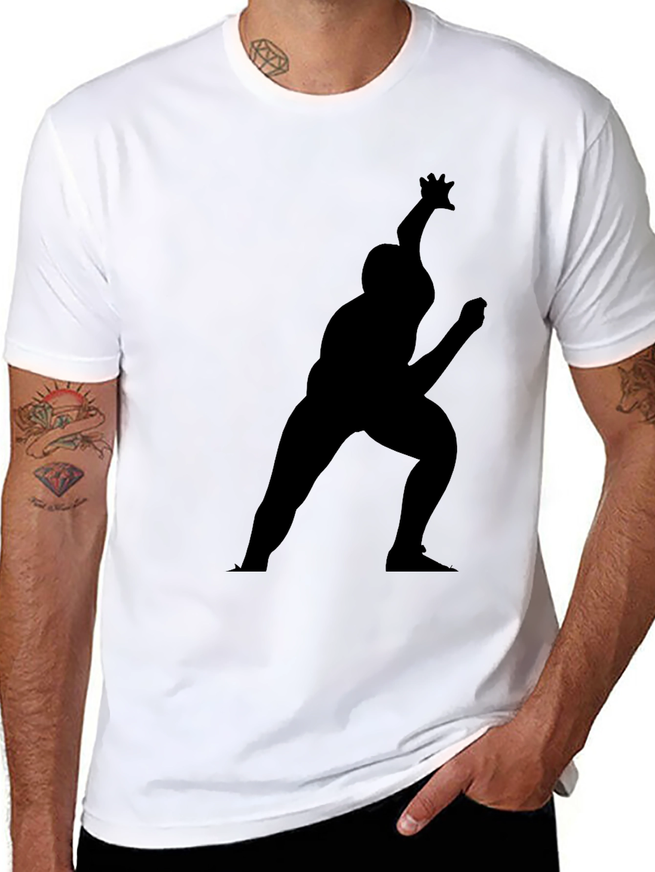 Silhouette Graphic Print Tee - Modern Style