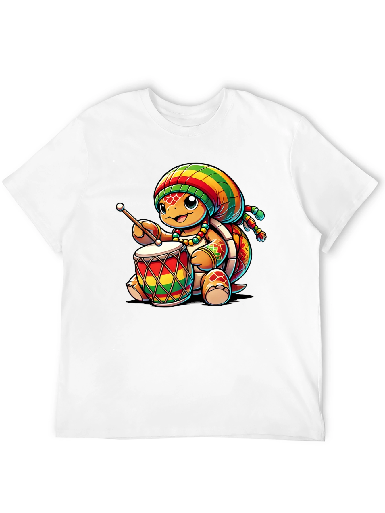 Rasta Turtle Drummer T-Shirt