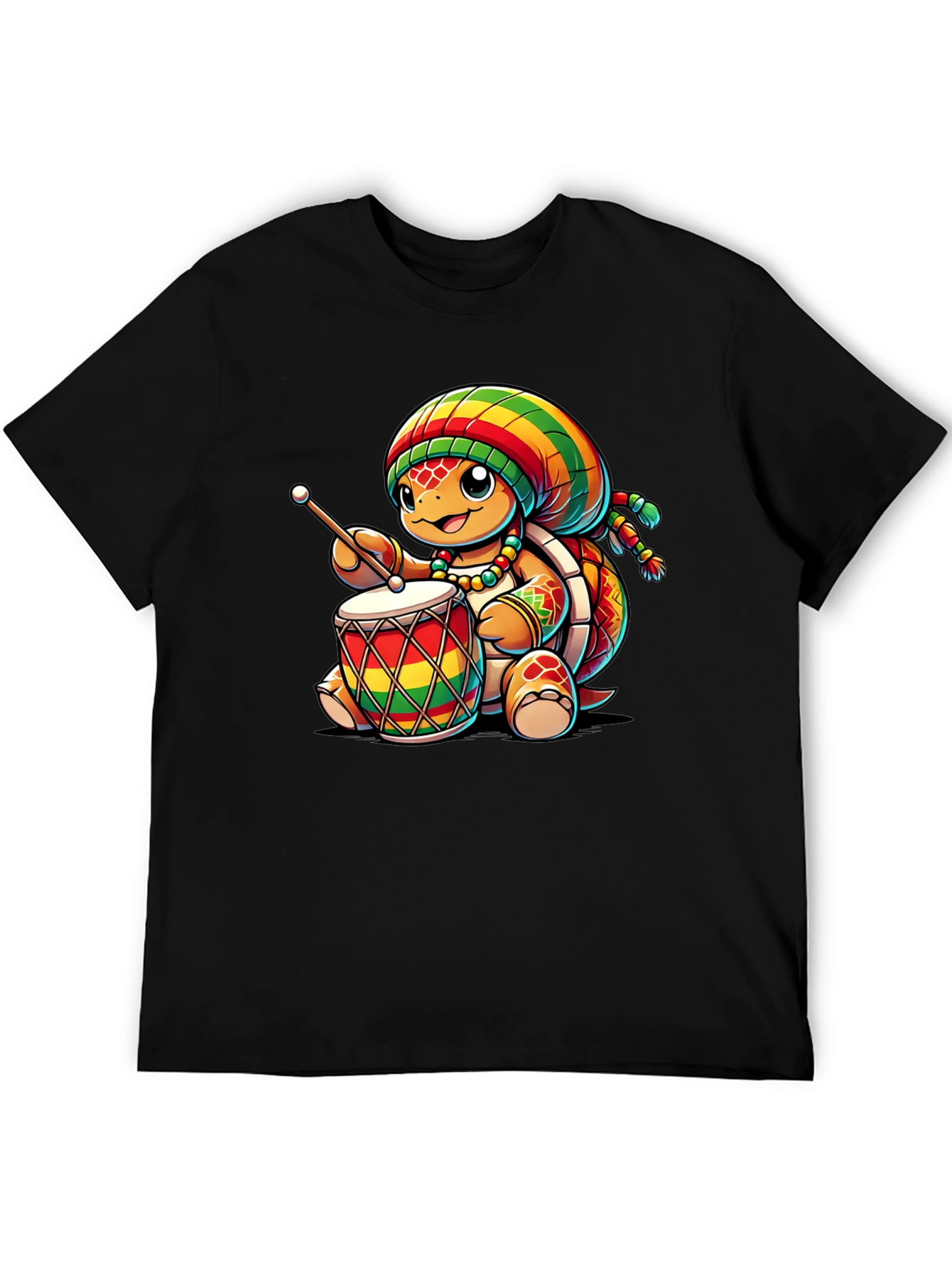 Rasta Turtle Drummer T-Shirt