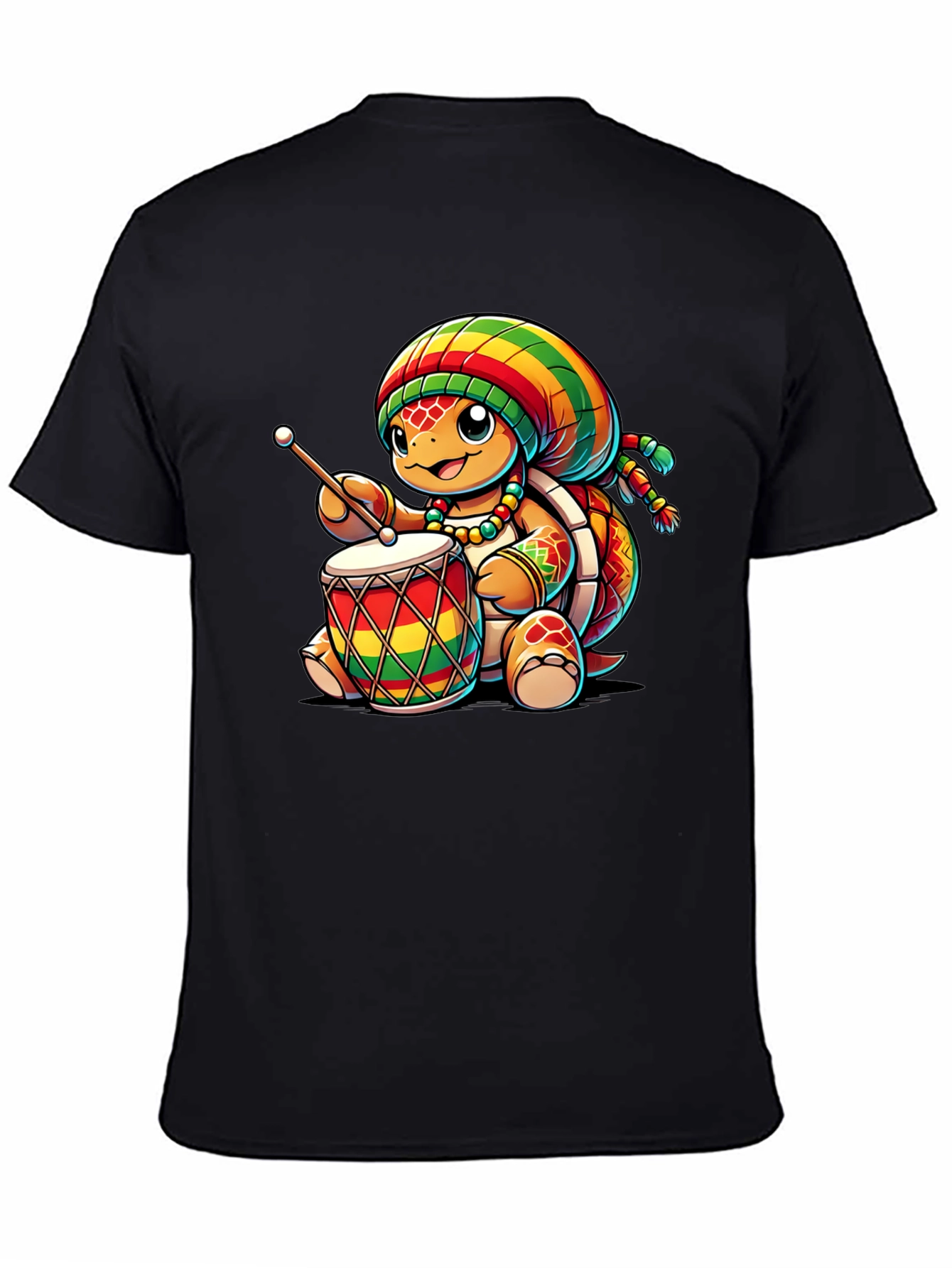 Rasta Turtle Drummer T-Shirt
