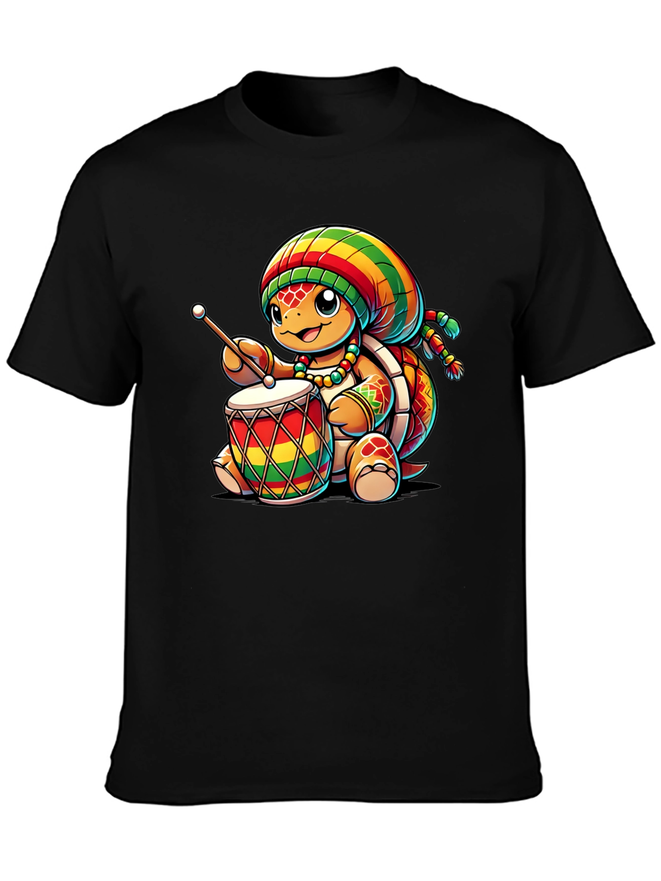 Rasta Turtle Drummer T-Shirt