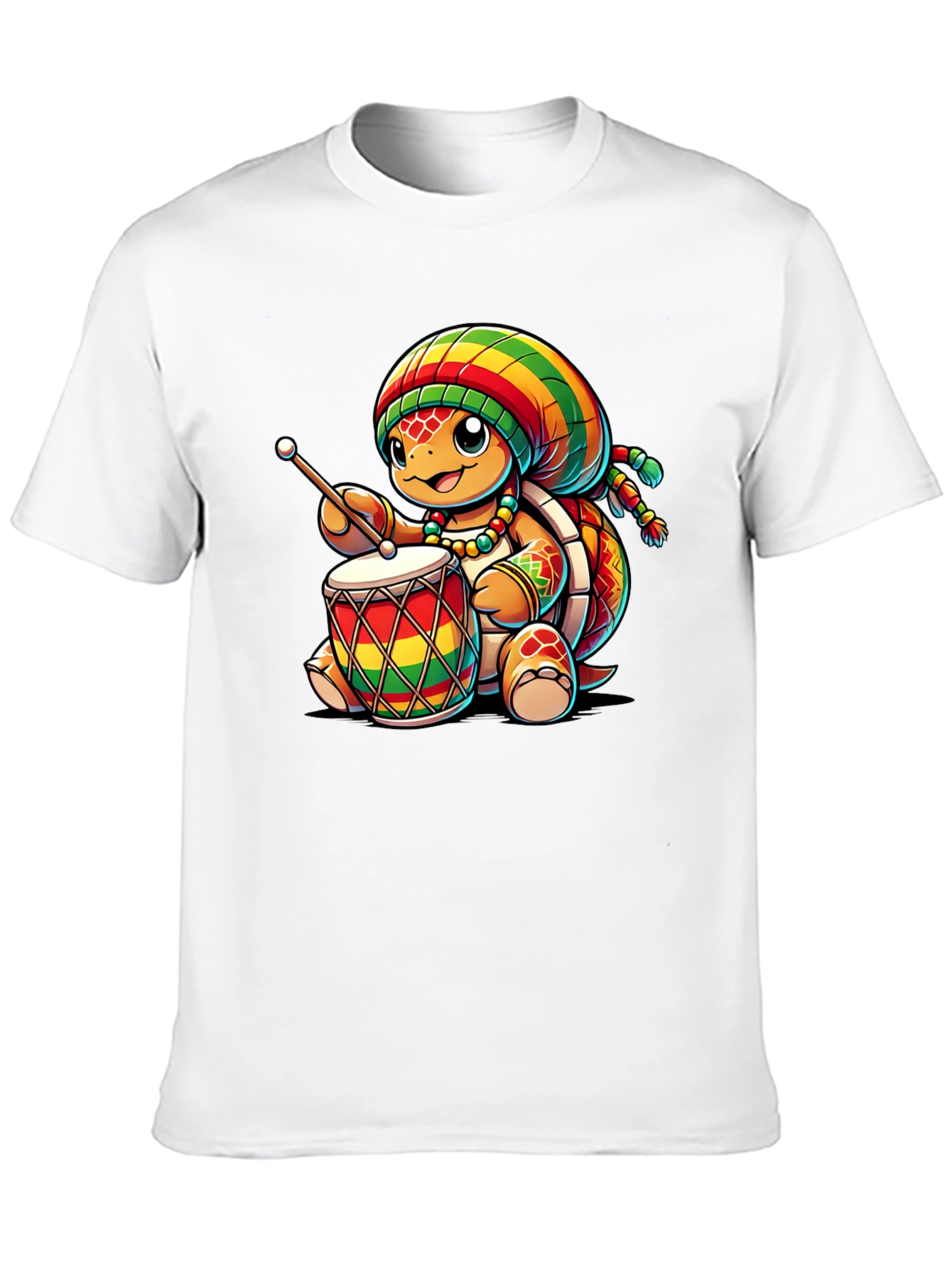 Rasta Turtle Drummer T-Shirt