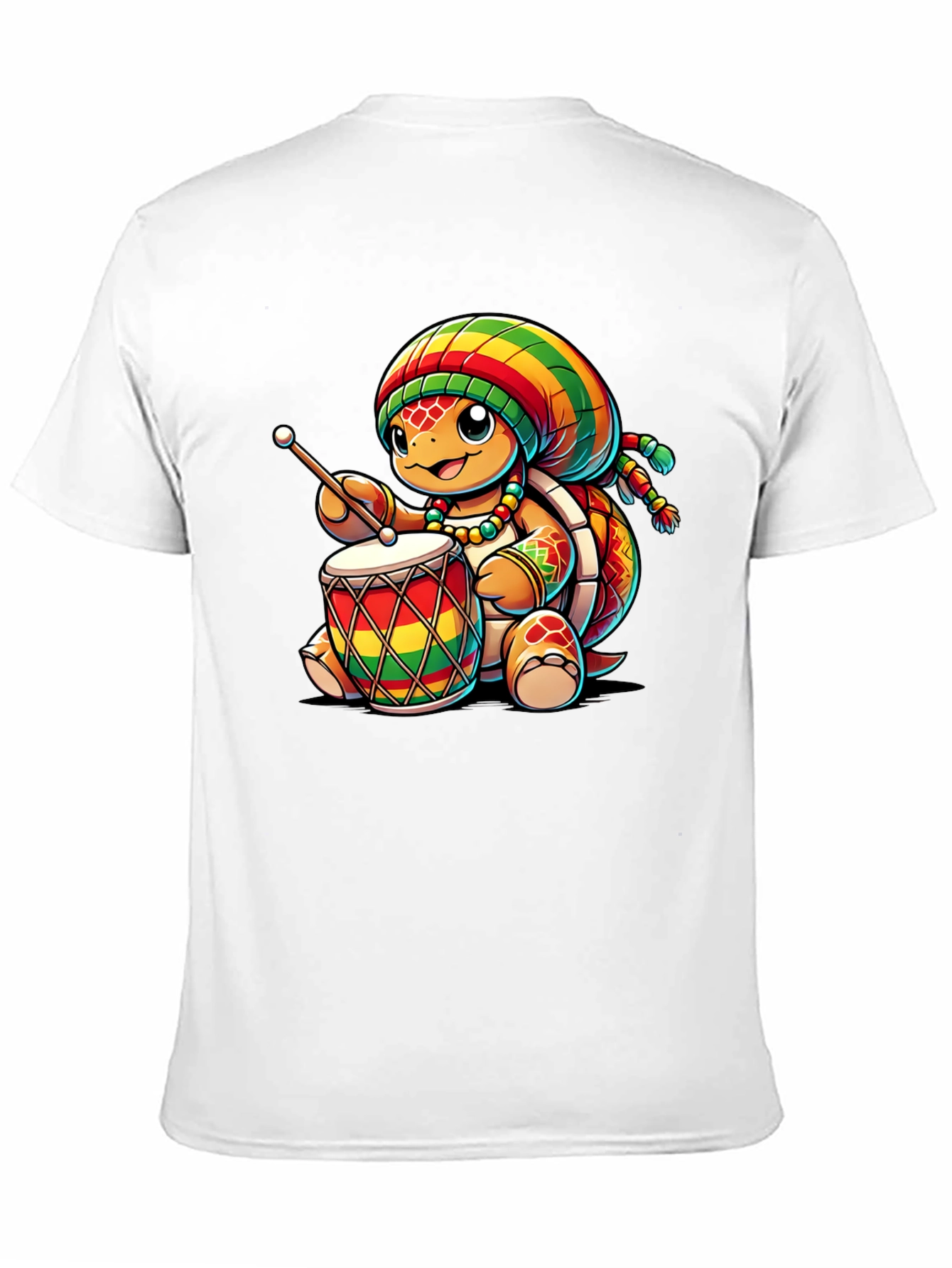 Rasta Turtle Drummer T-Shirt