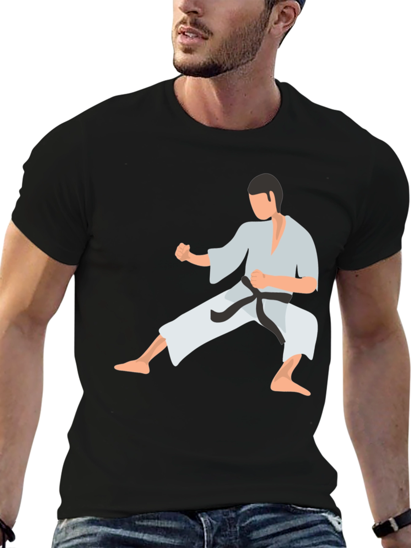 Karate Graphic Tee - Black Martial Arts Shirt