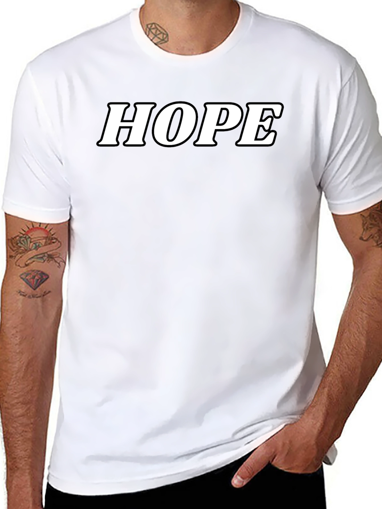 HOPE T-Shirt - Classic Black Cotton Blend Tee
