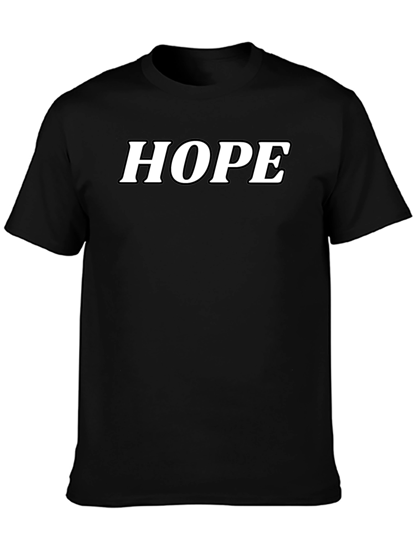 HOPE T-Shirt - Classic Black Cotton Blend Tee