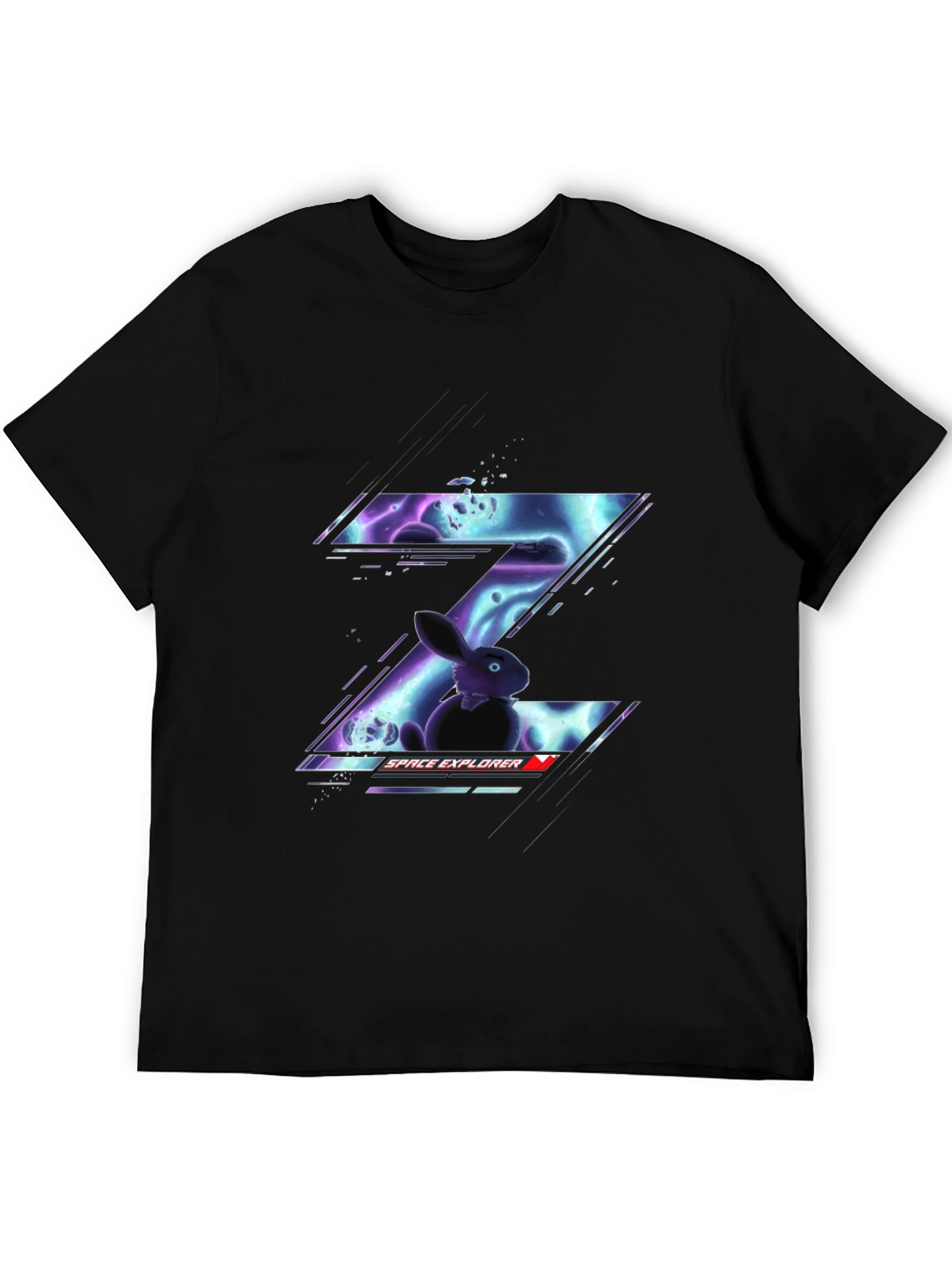 Space Explorer Rabbit Graphic Tee - Cool Design!