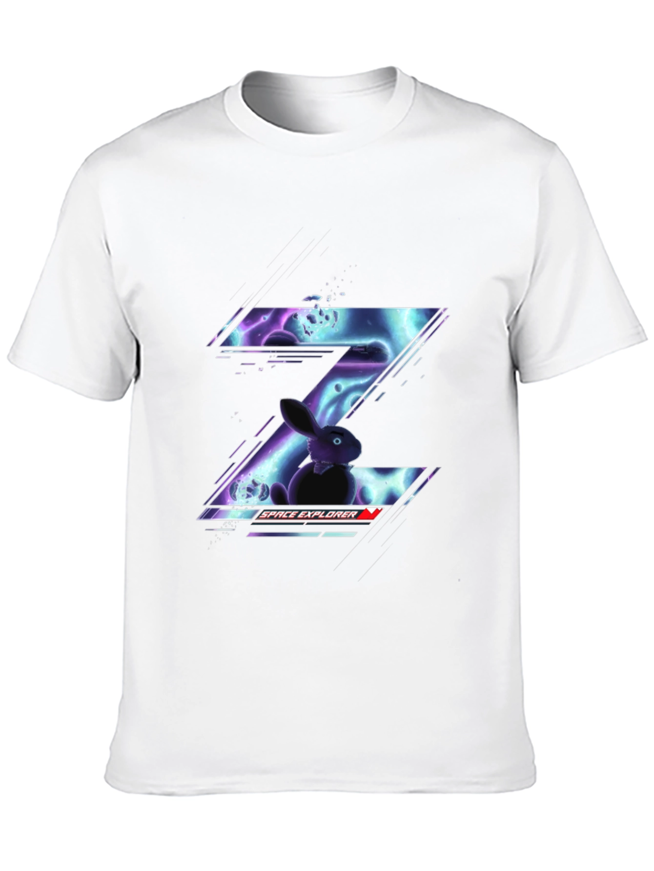 Space Explorer Rabbit Graphic Tee - Cool Design!