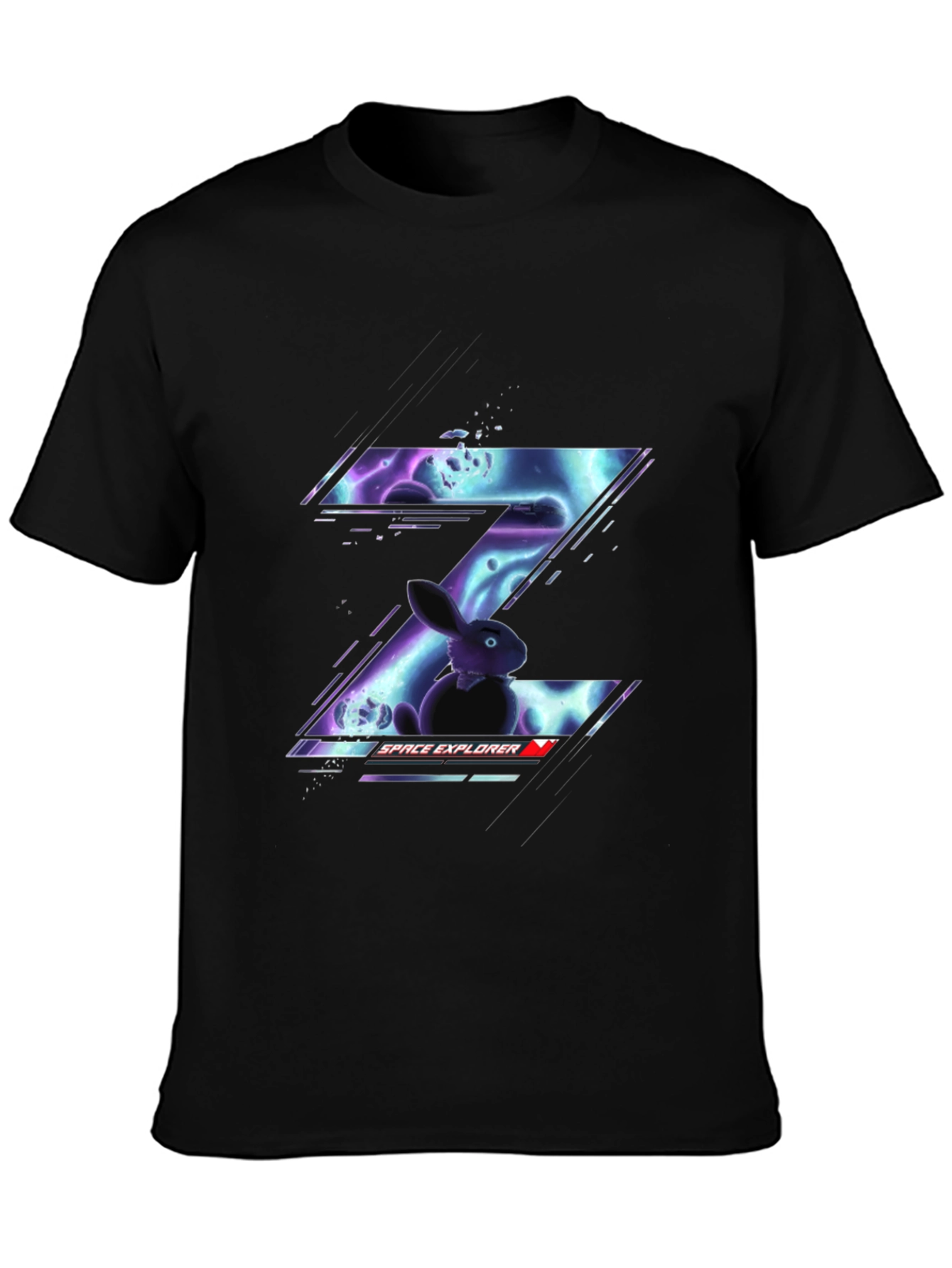 Space Explorer Rabbit Graphic Tee - Cool Design!