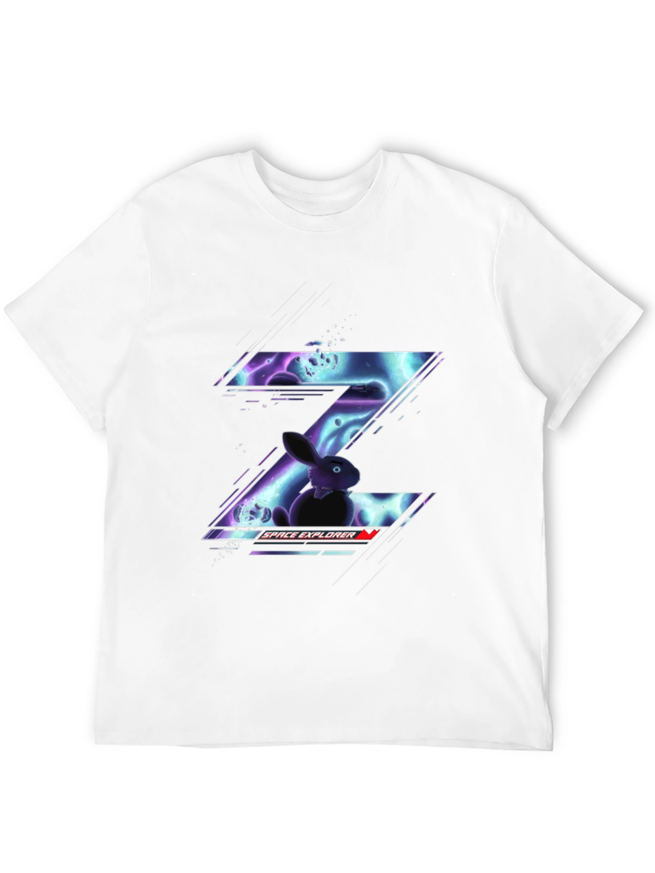 Space Explorer Rabbit Graphic Tee - Cool Design!