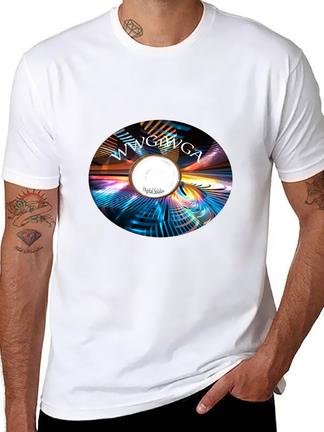 Abstract Digital Soldier Graphic Tee