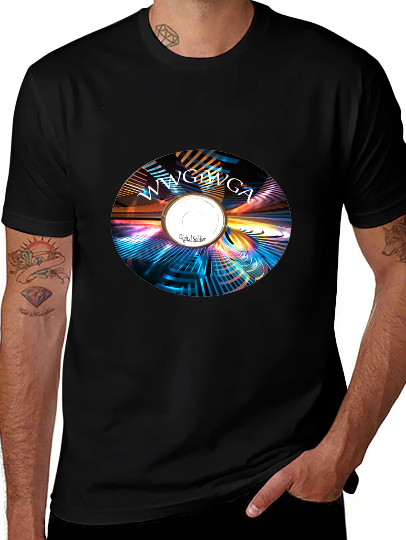 Abstract Digital Soldier Graphic Tee