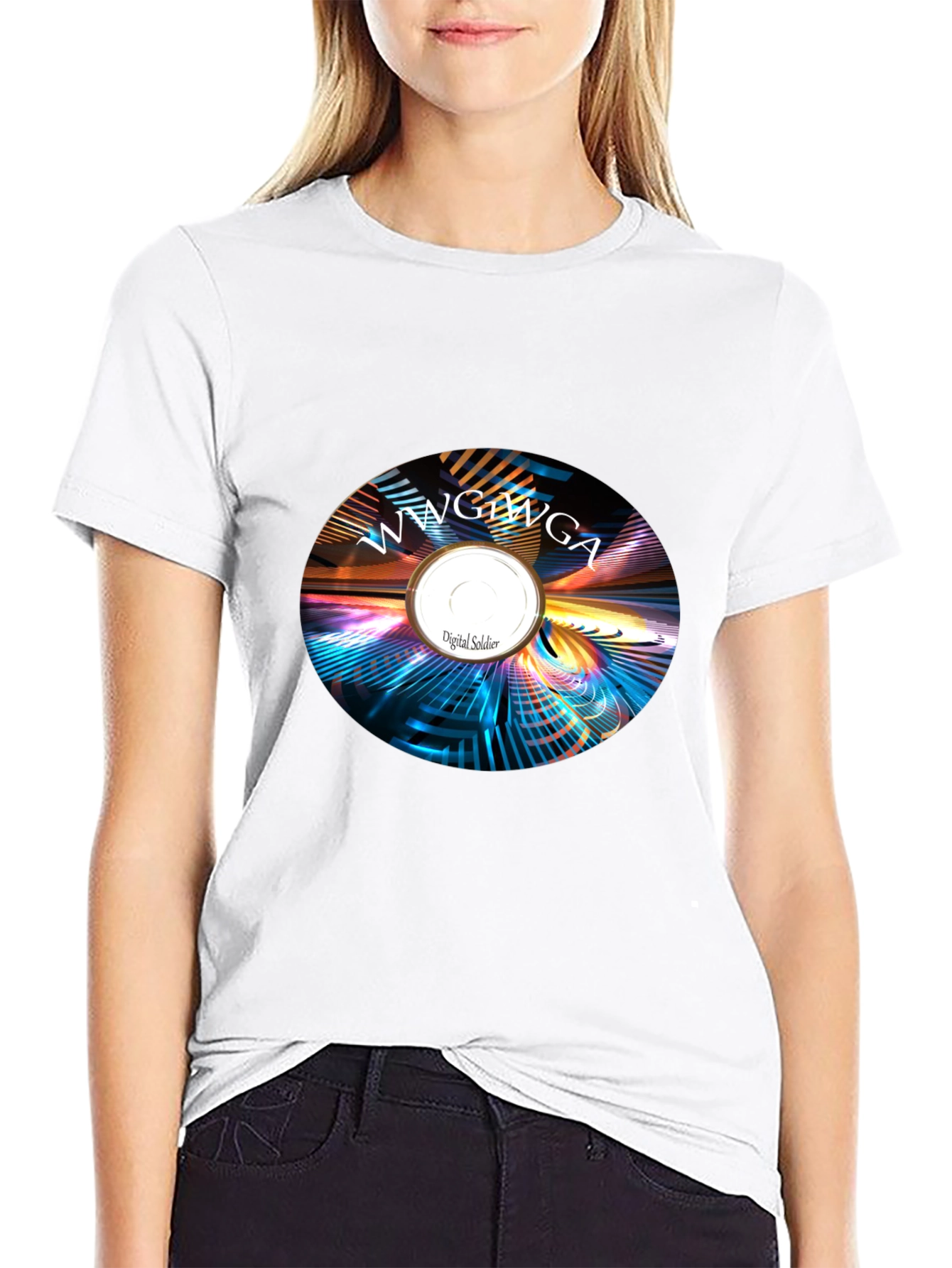 Abstract Digital Soldier Graphic Tee