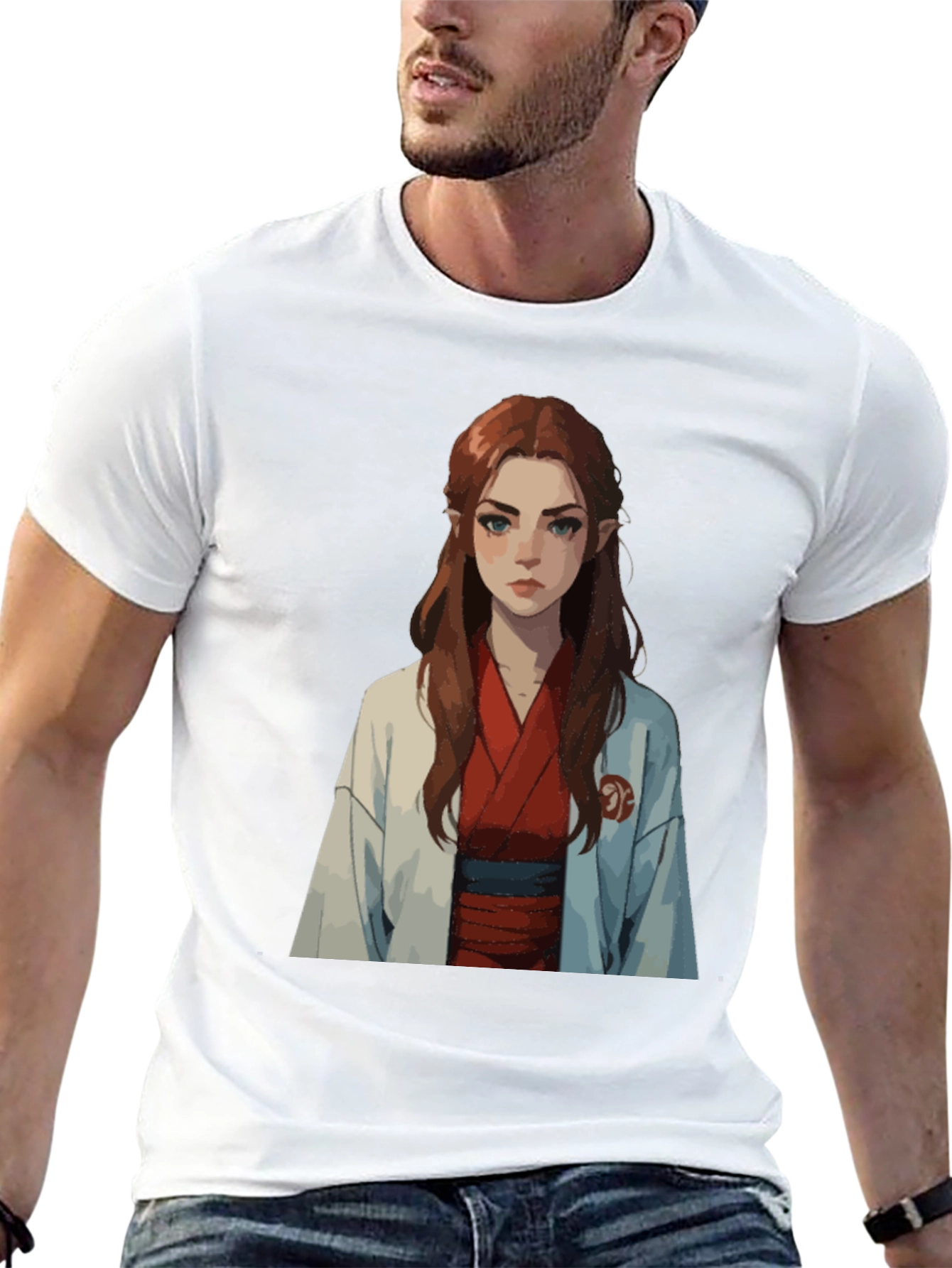 Anime Girl Graphic Tee - Unique Design