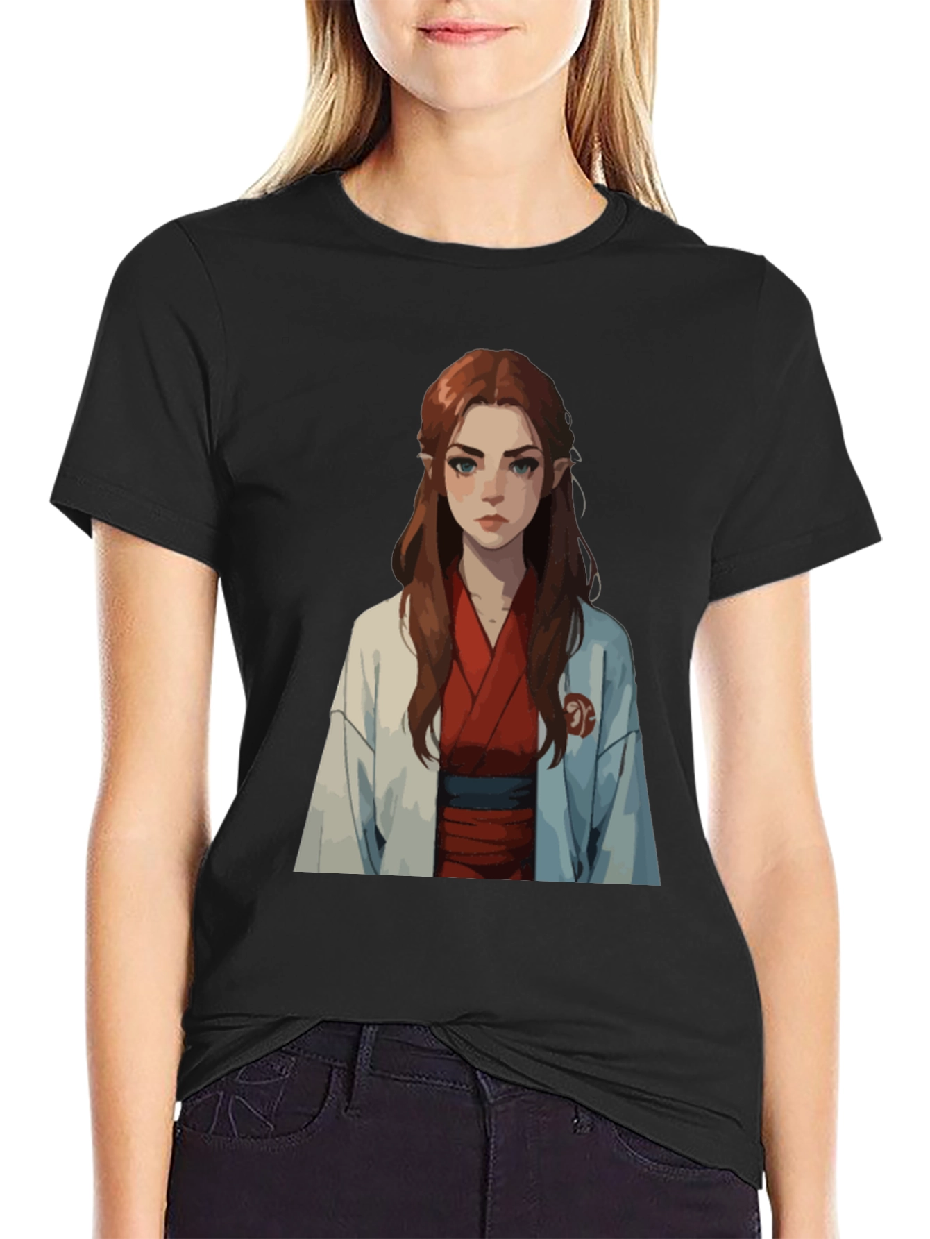 Anime Girl Graphic Tee - Unique Design