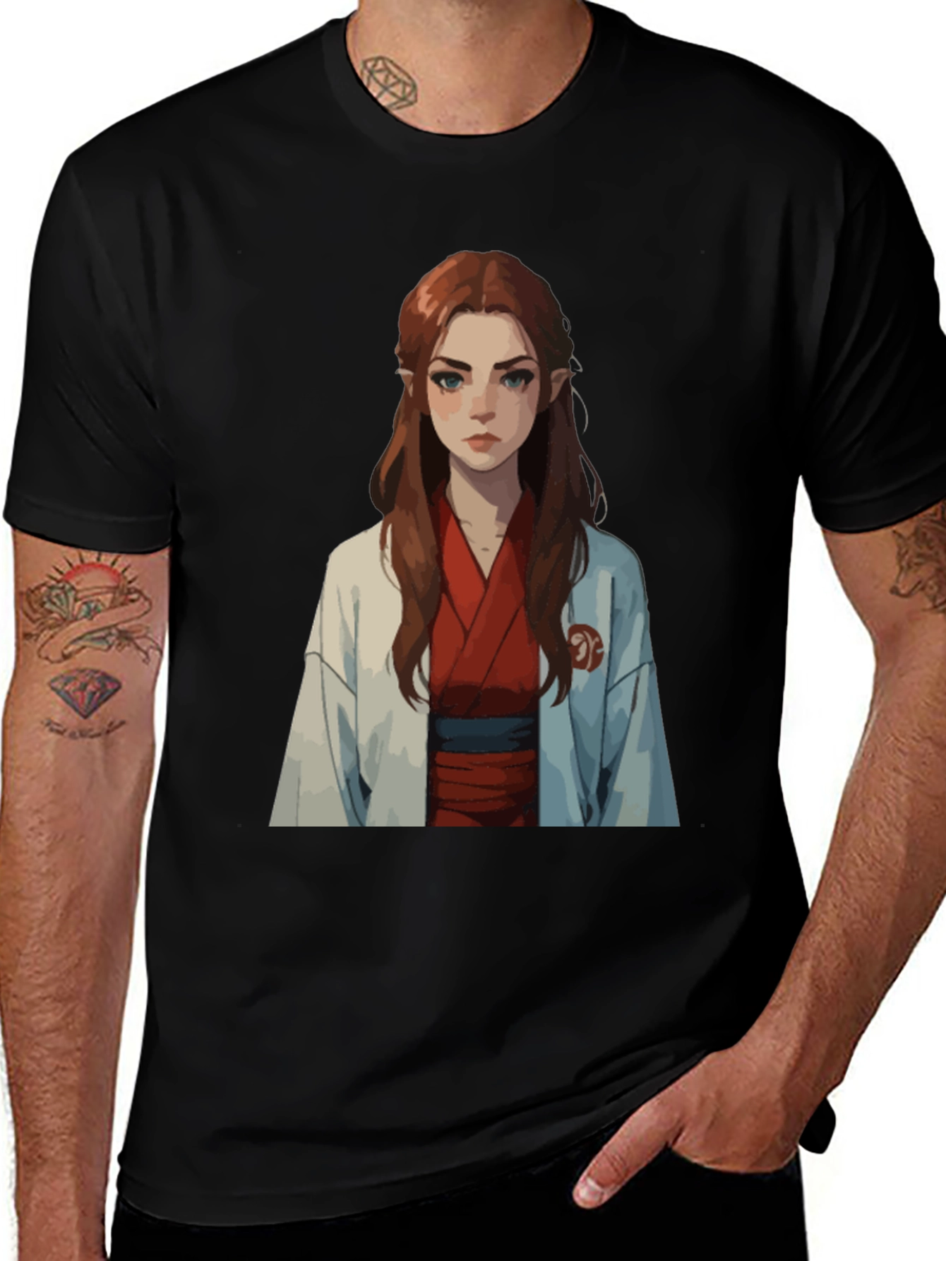 Anime Girl Graphic Tee - Unique Design