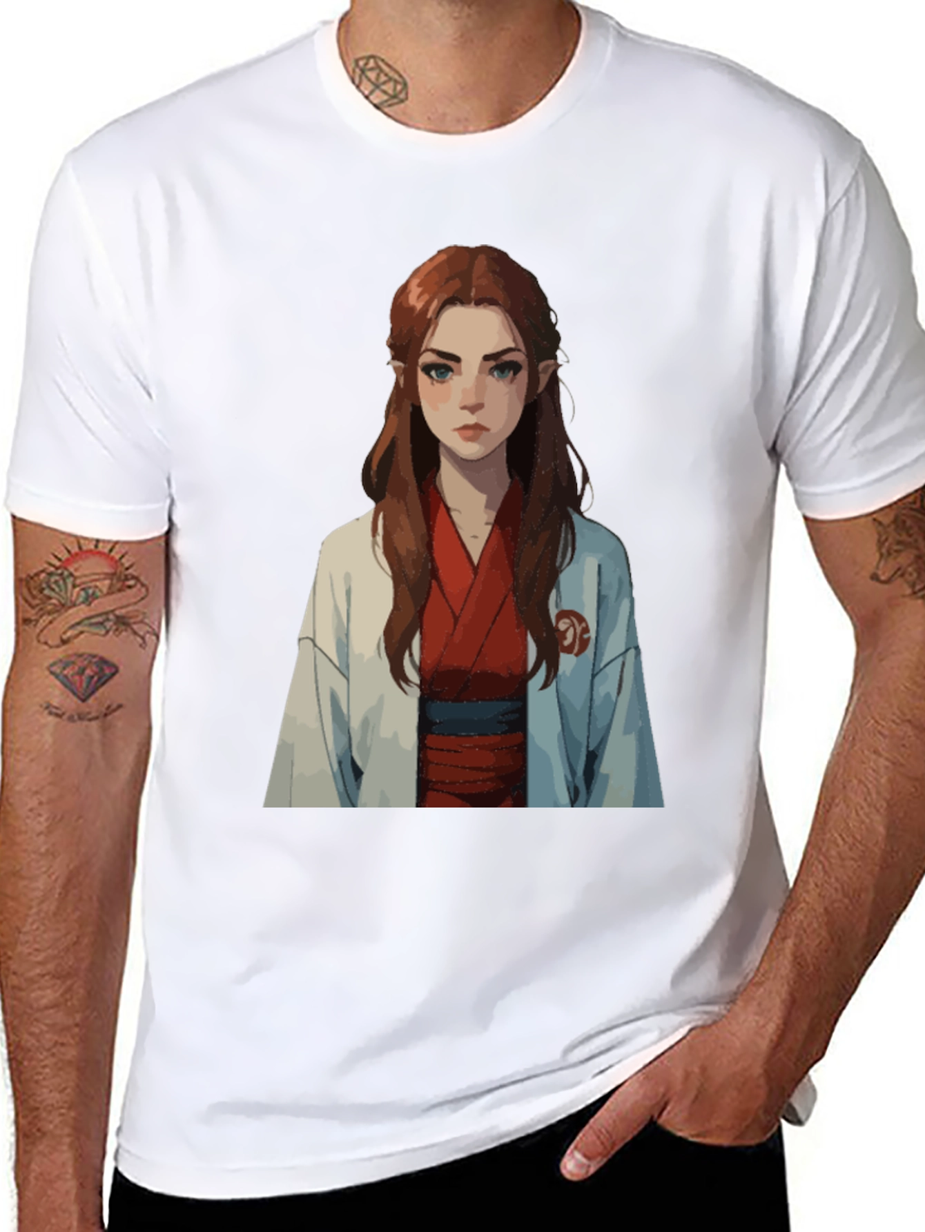 Anime Girl Graphic Tee - Unique Design