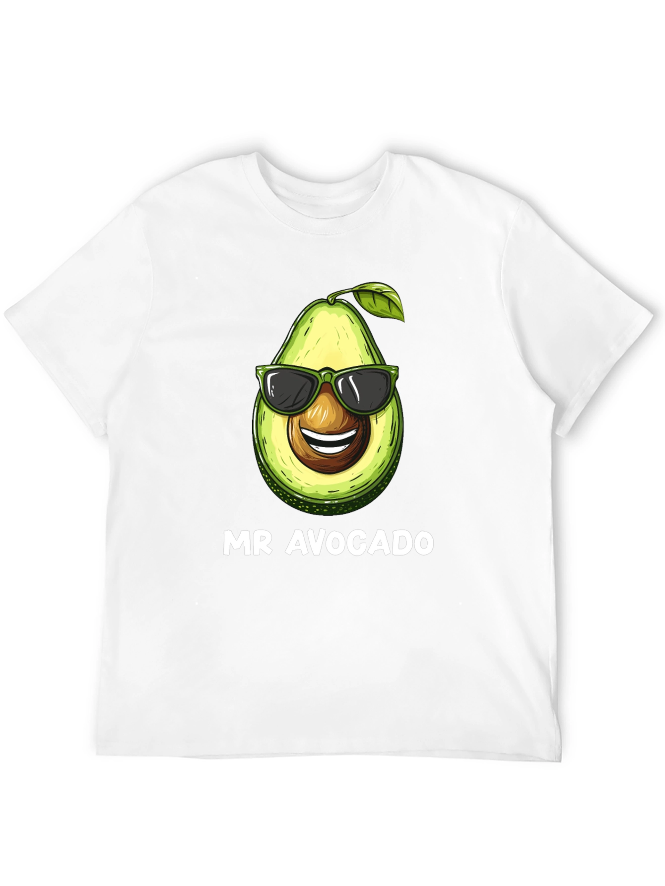 Mr. Avocado Graphic Tee - Black Cotton T-Shirt
