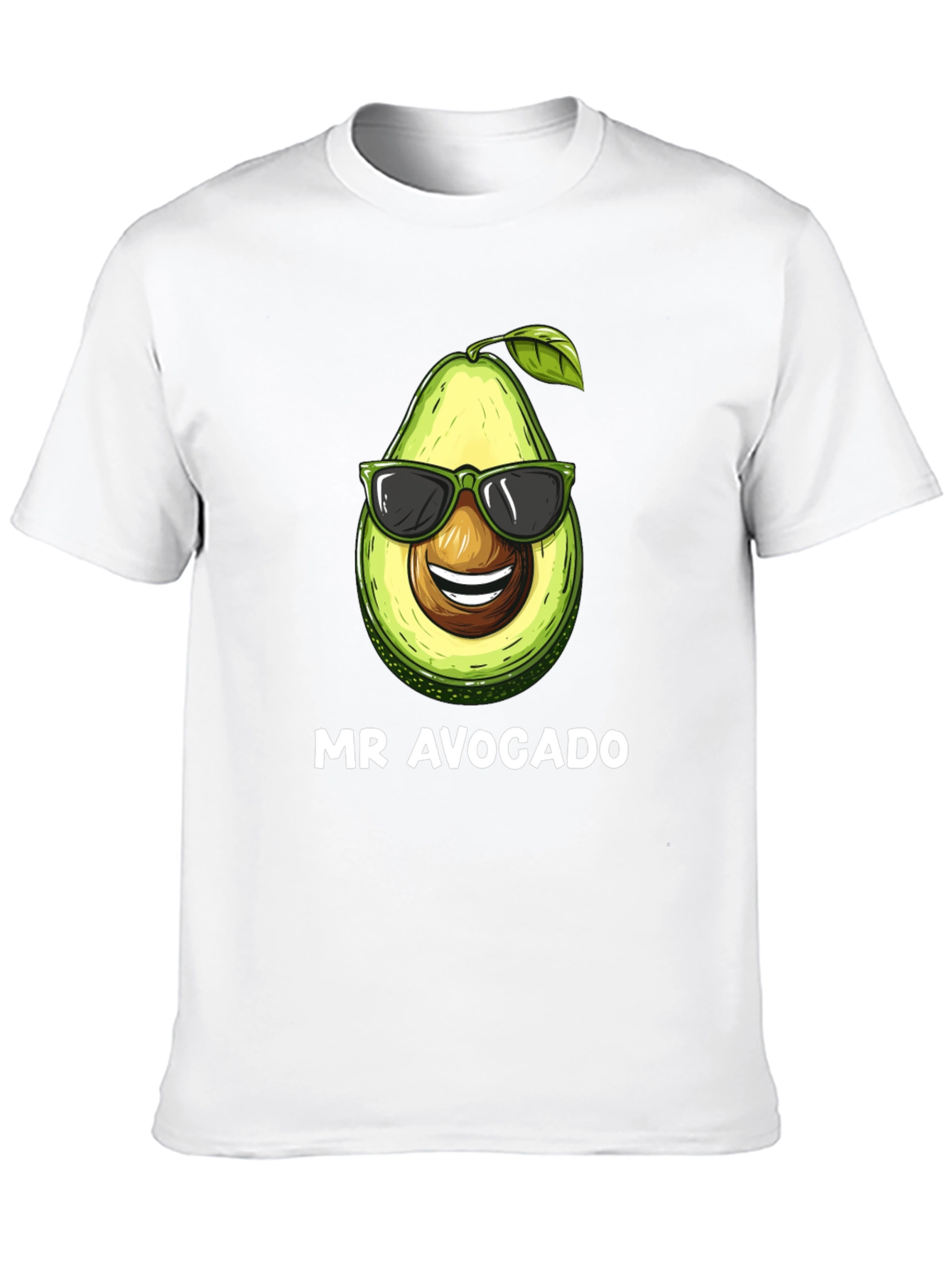 Mr. Avocado Graphic Tee - Black Cotton T-Shirt