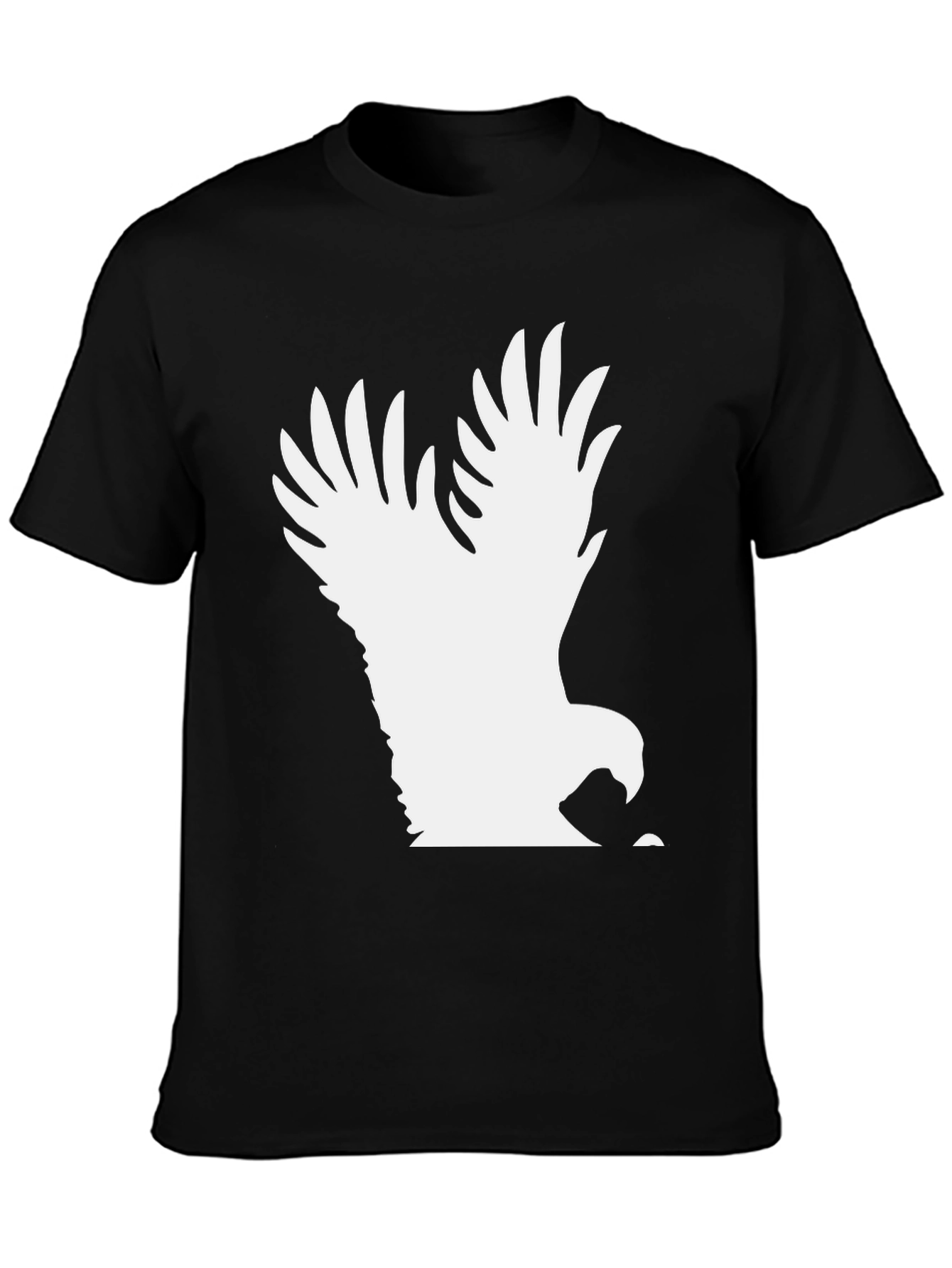 Eagle Graphic Tee - Bold Black Cotton T-Shirt