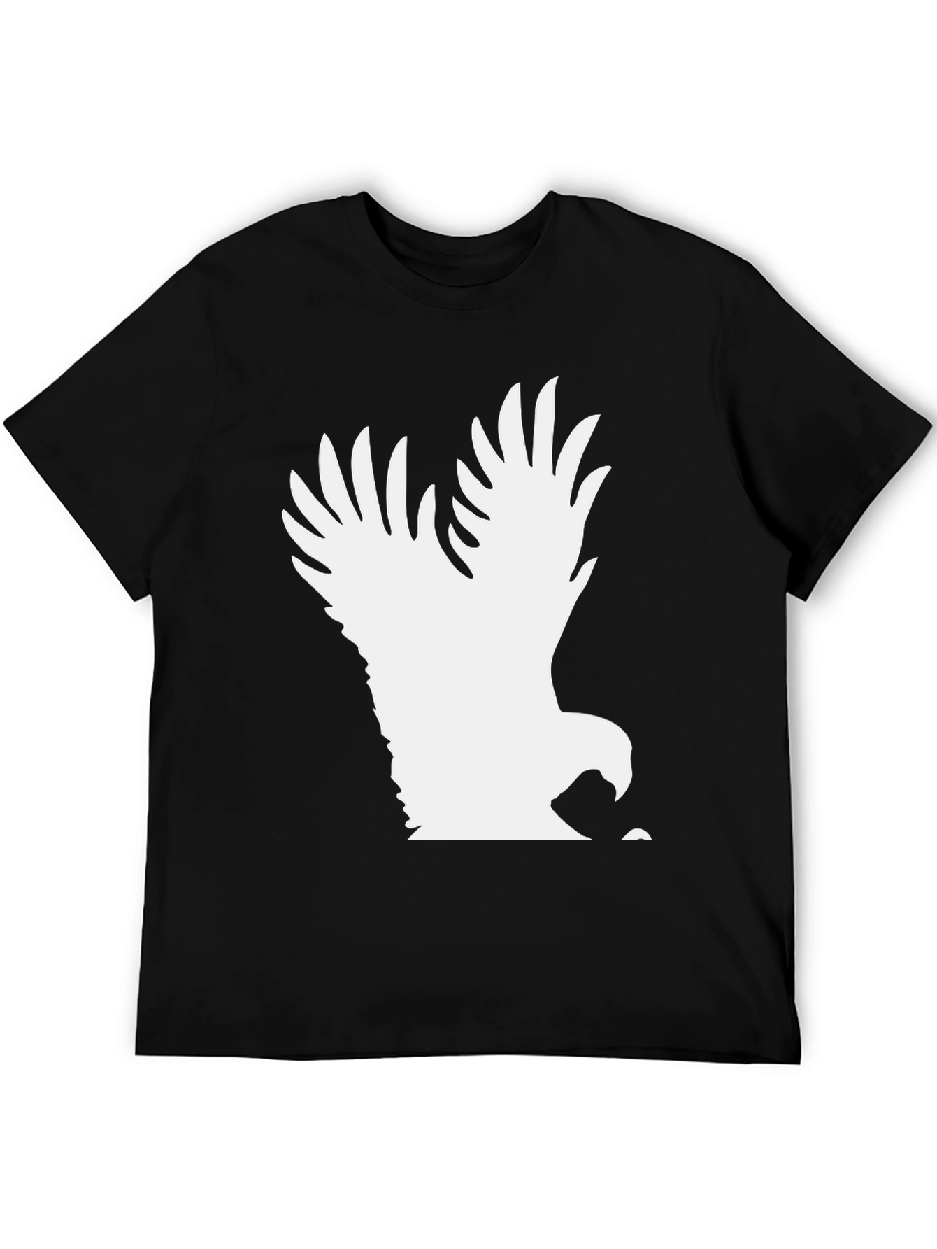 Eagle Graphic Tee - Bold Black Cotton T-Shirt