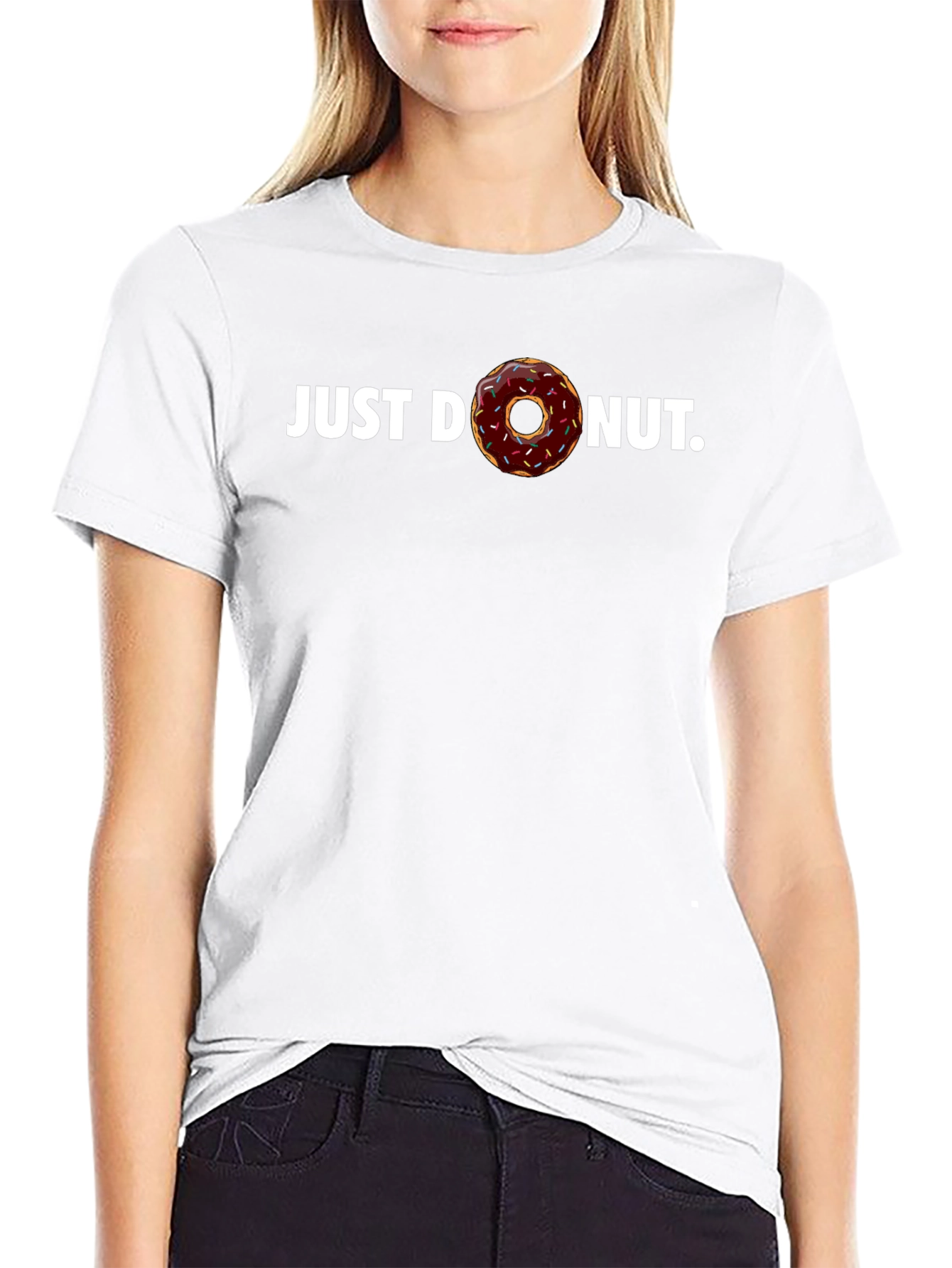 Just Donut Black T-Shirt - Unique Graphic Tee