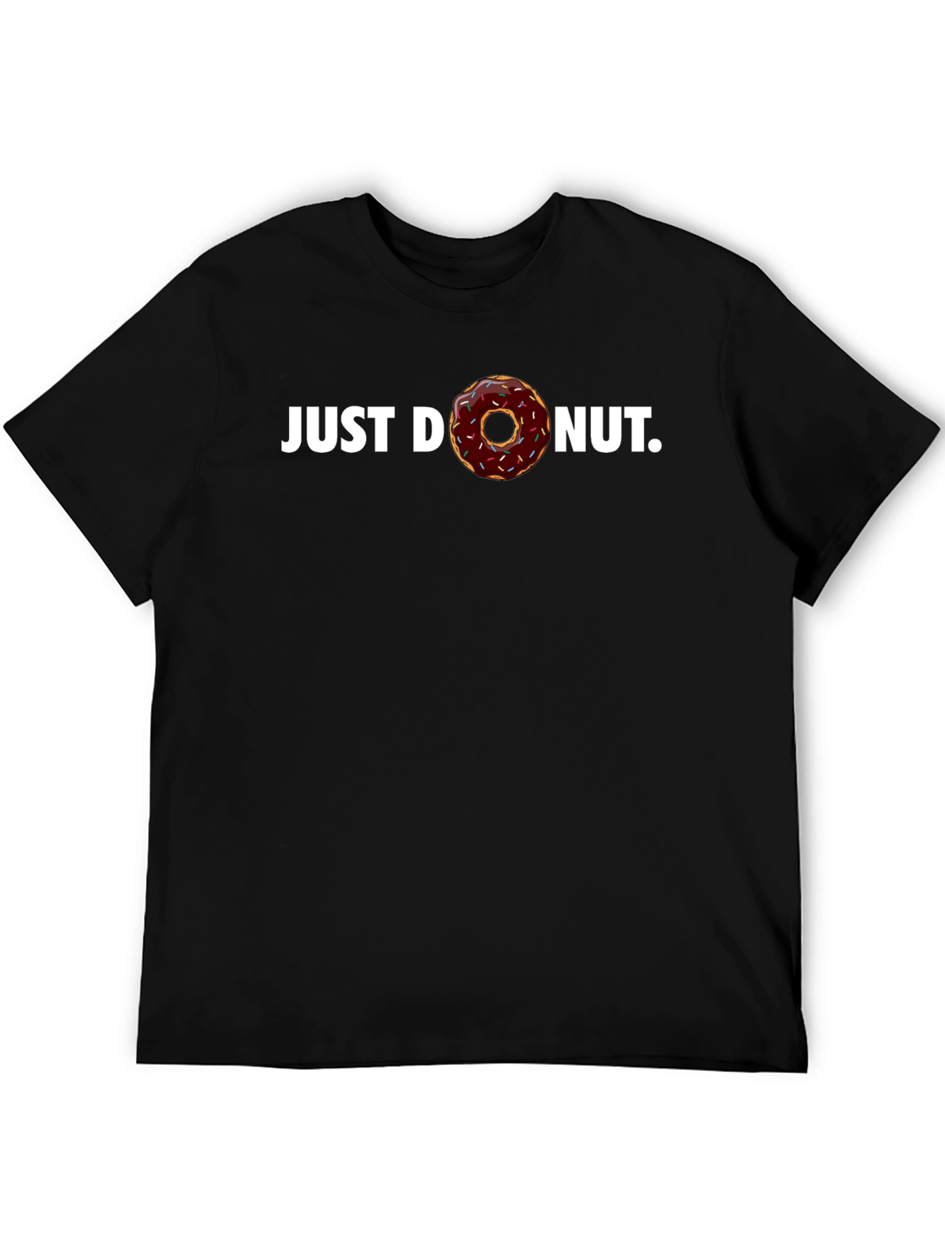 Just Donut Black T-Shirt - Unique Graphic Tee