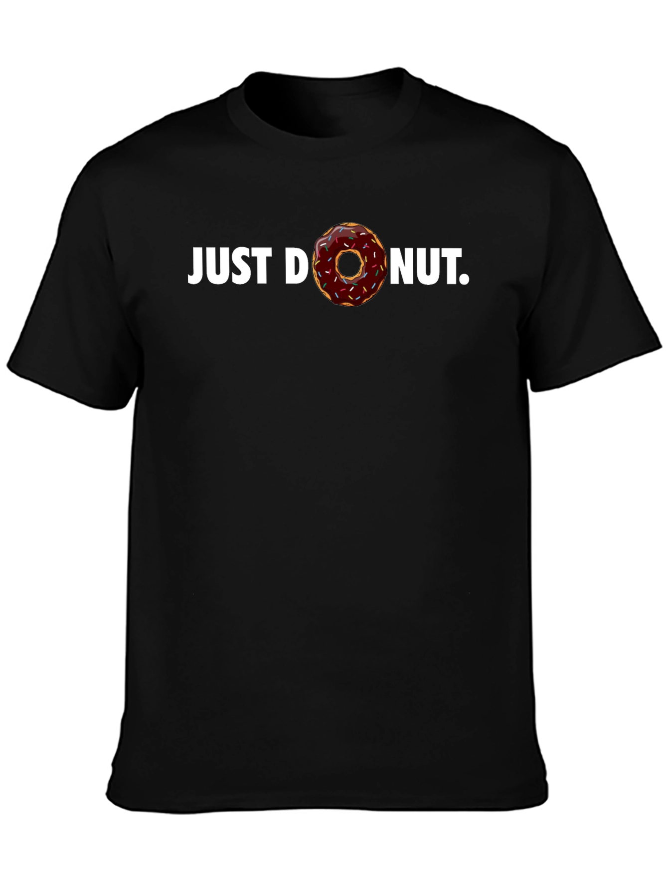 Just Donut Black T-Shirt - Unique Graphic Tee