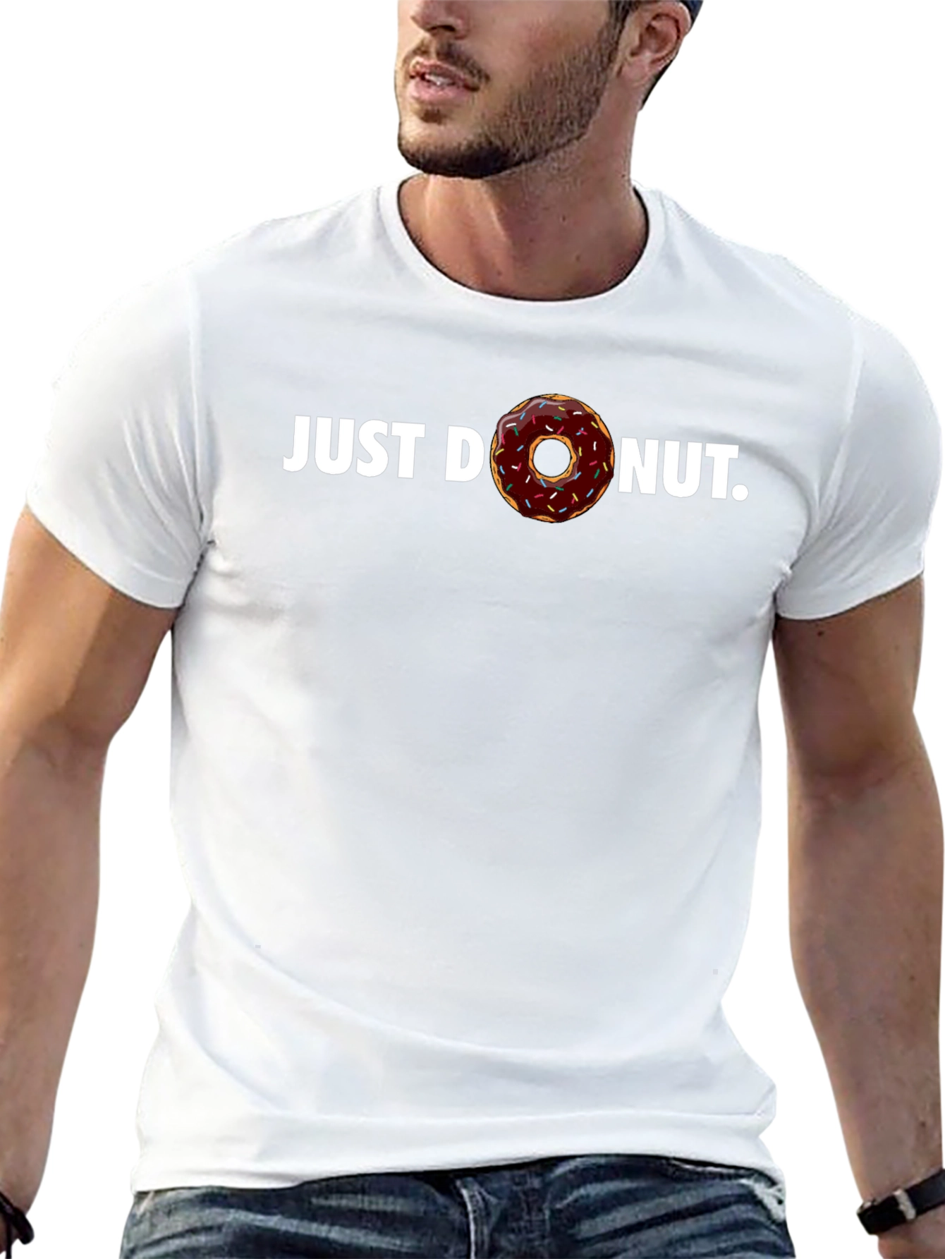Just Donut Black T-Shirt - Unique Graphic Tee