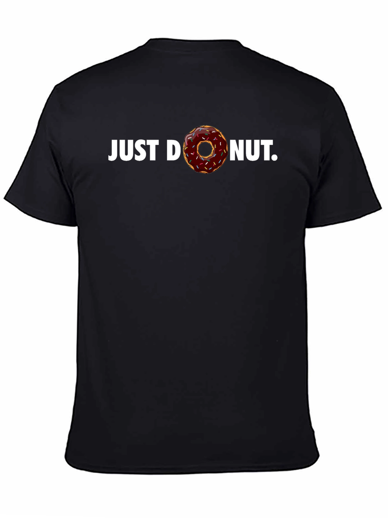 Just Donut Black T-Shirt - Unique Graphic Tee